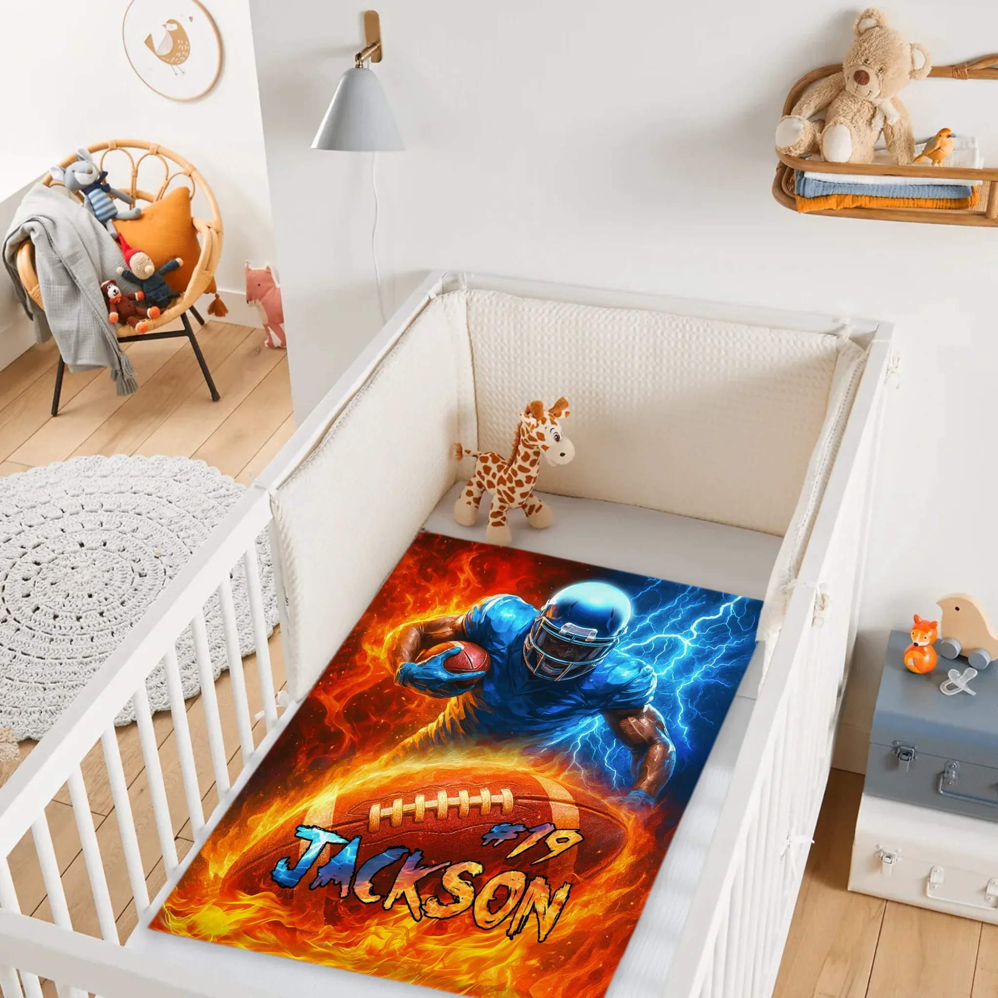 Customizable Athlete Blanket - Personalized Name - Ball Games - Joliny