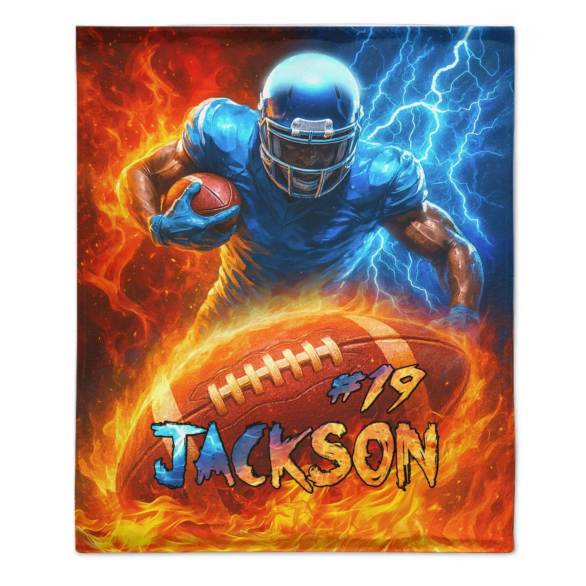 Customizable Athlete Blanket - Personalized Name - Ball Games - Joliny