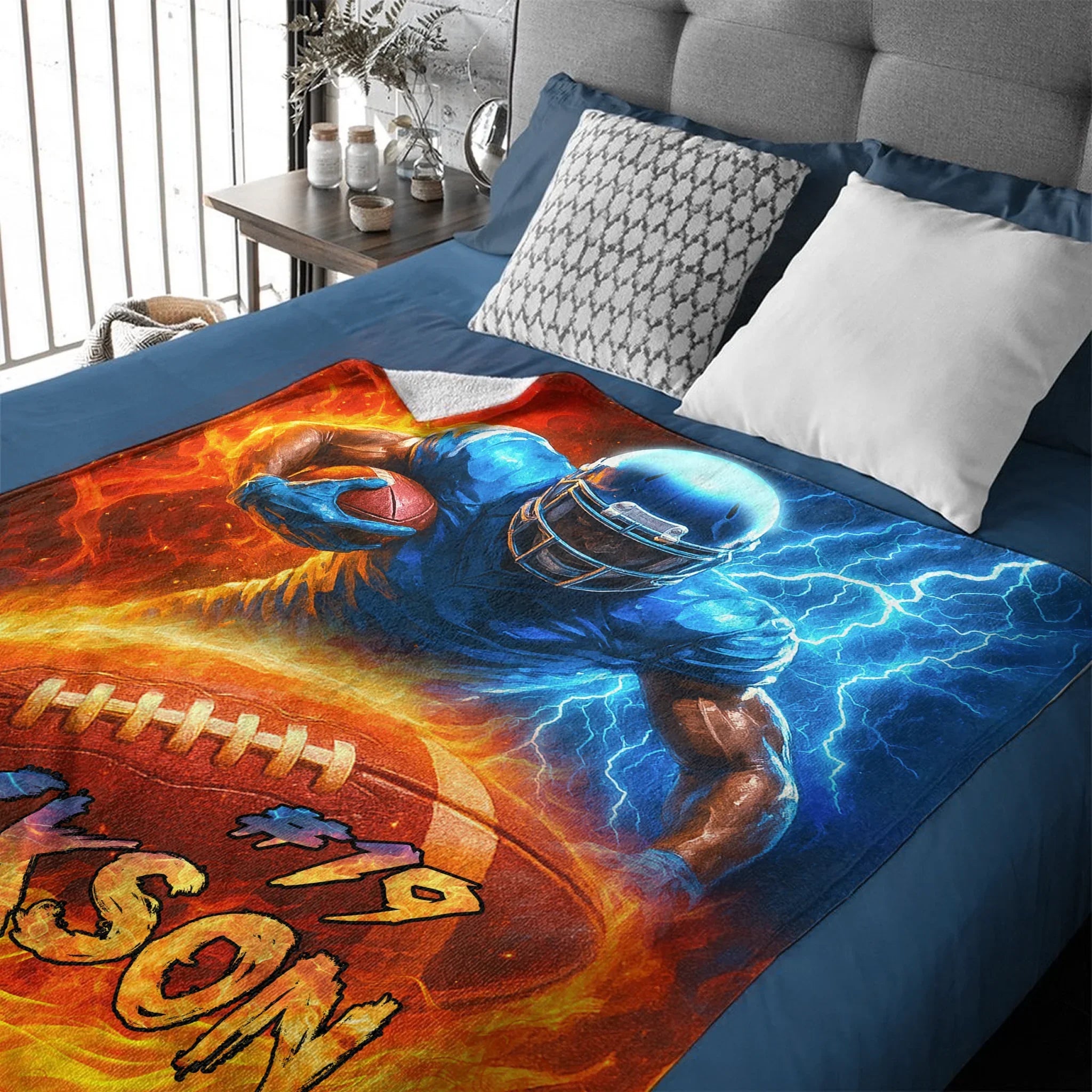 Customizable Athlete Blanket - Personalized Name - Ball Games - Joliny