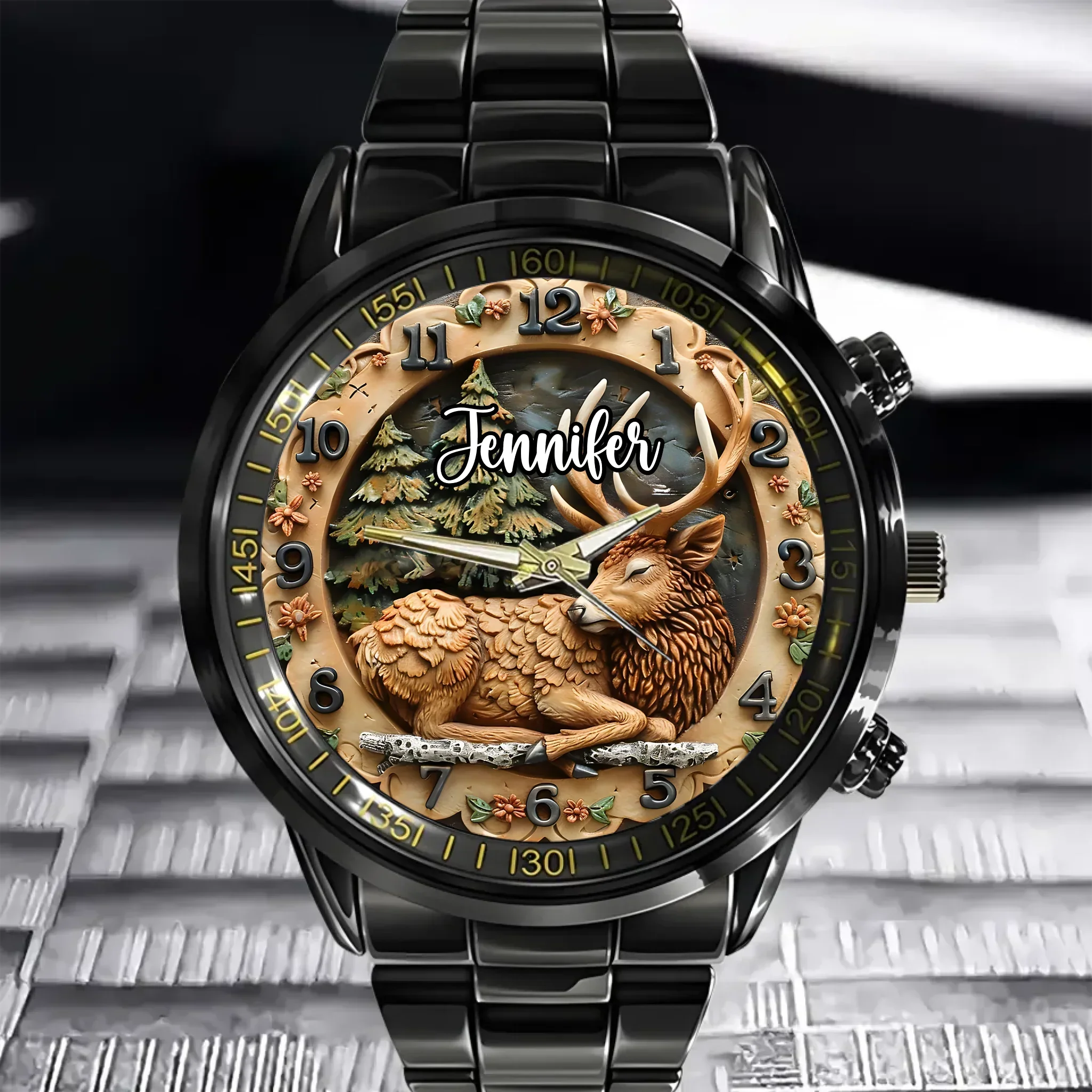 🦌Rural Deer Natural Style Watch - Personalized Name Watch - Joliny
