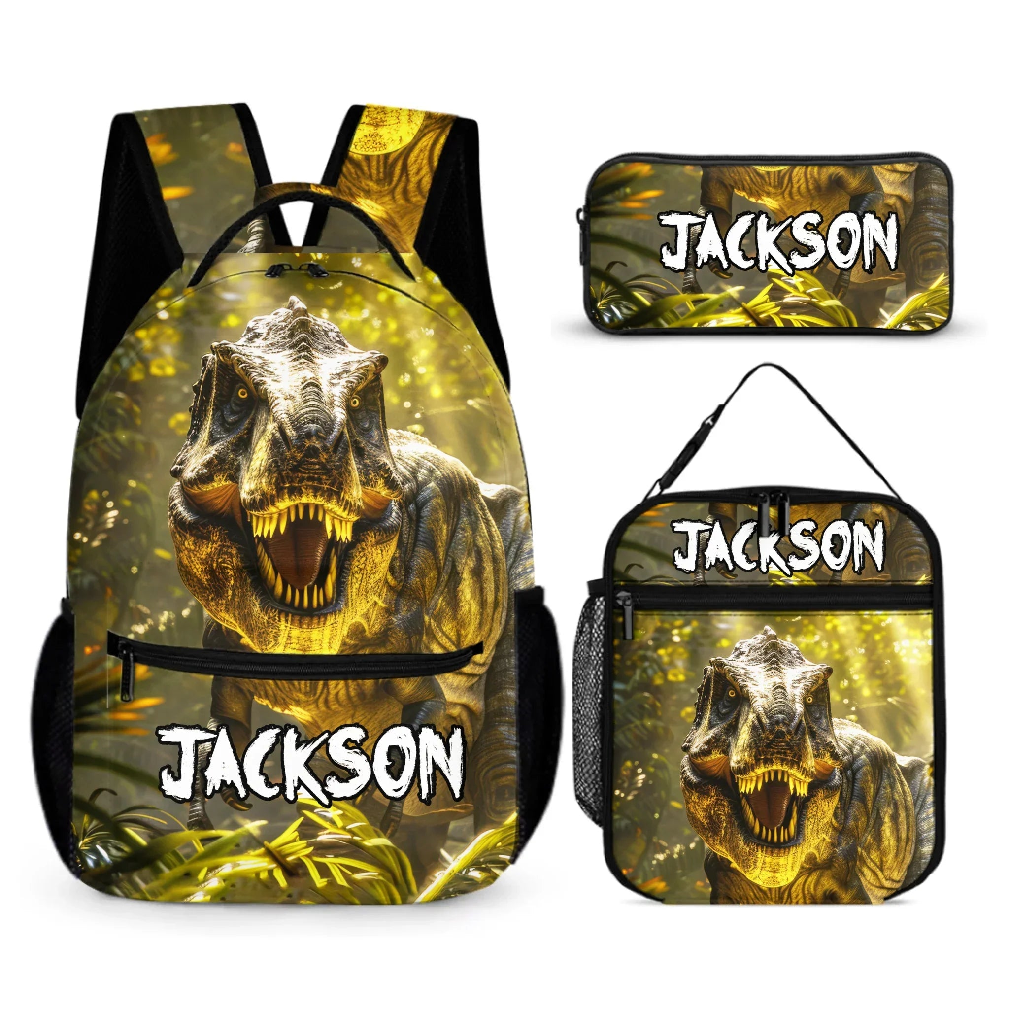 Personalized Dinosaur Children's Backpack — Personalized Name School Bag — Back-to-School Gift