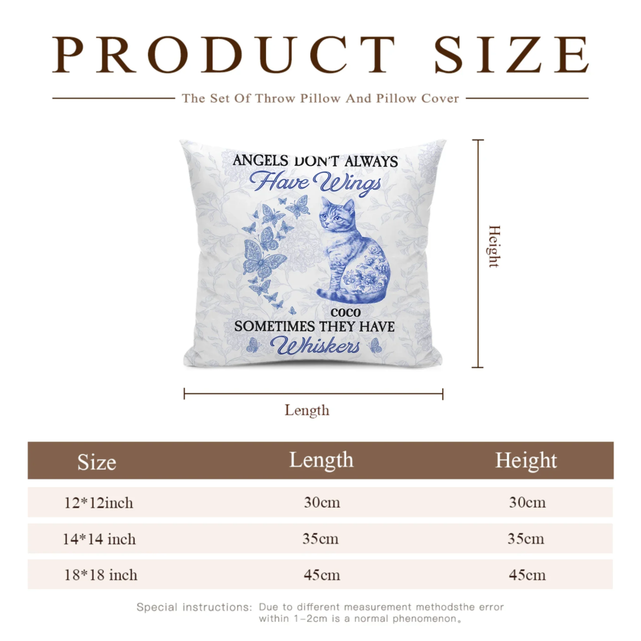 Cat Toile De Jouy Style | Memorial Gift - Personalized Pillow