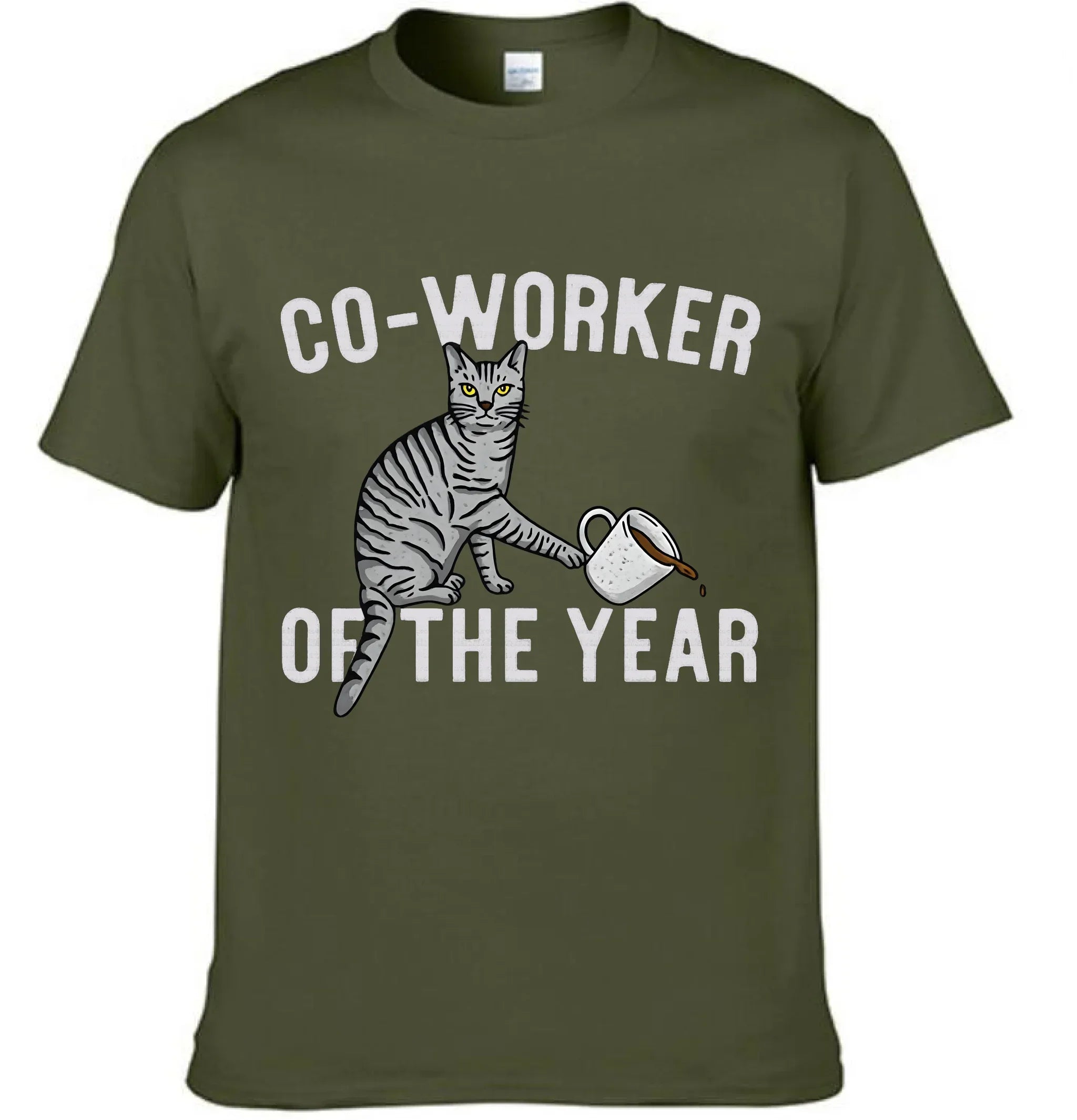 "Co-Worker Of The Year" Daily Life Of Having A Cat - Cat Pattern Unisex Clothes