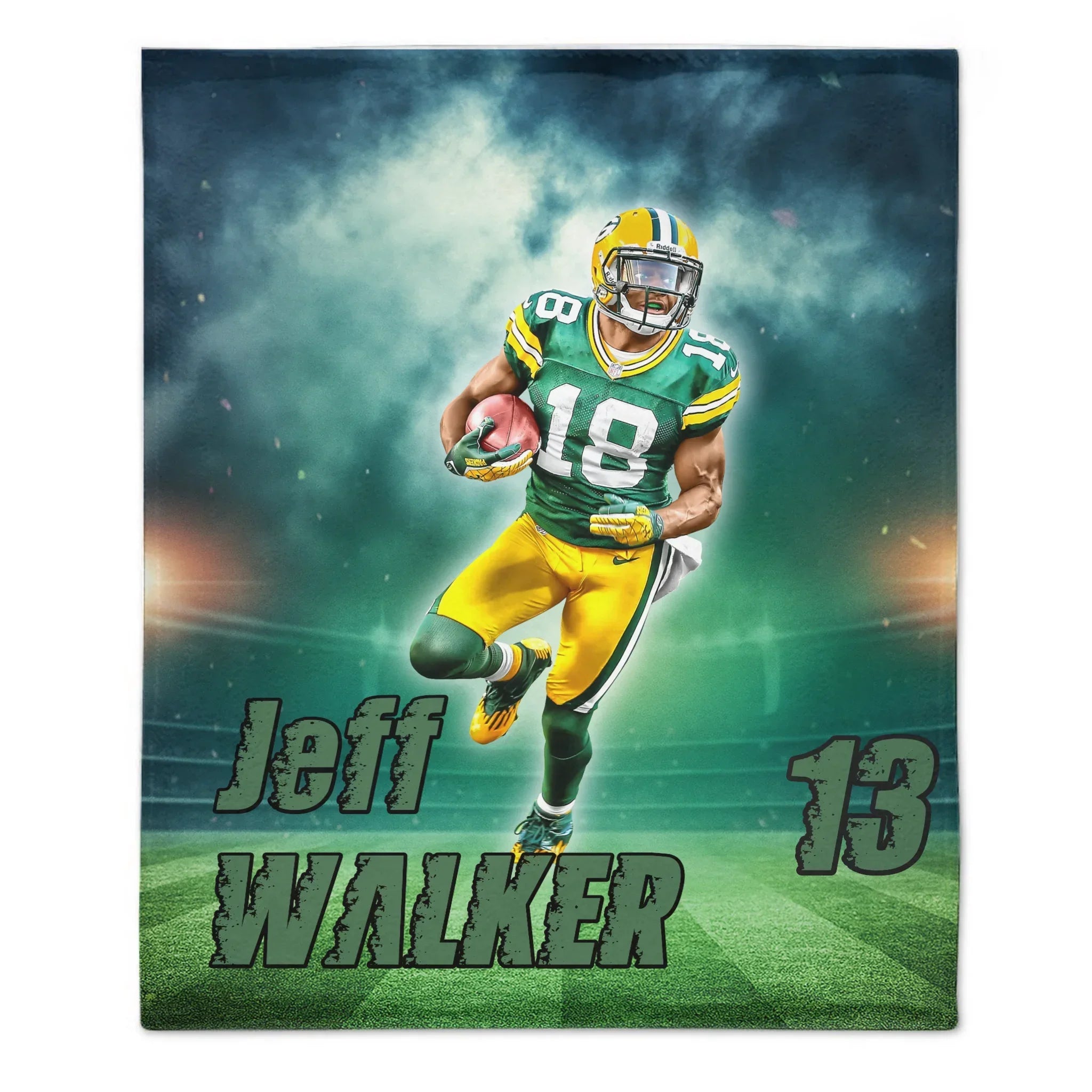 Personalized Football Blanket With Picture Custom Logo Team Blanket Gift For Teen Boy Custom Football Throw For Son Football Coach Gift