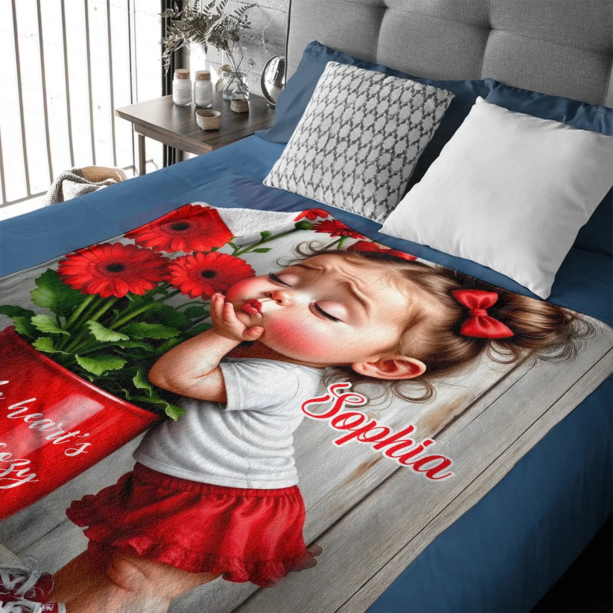 Cute Card Baby Show You Love Customized Blanket - Personalized Name - Gifts For Lovers