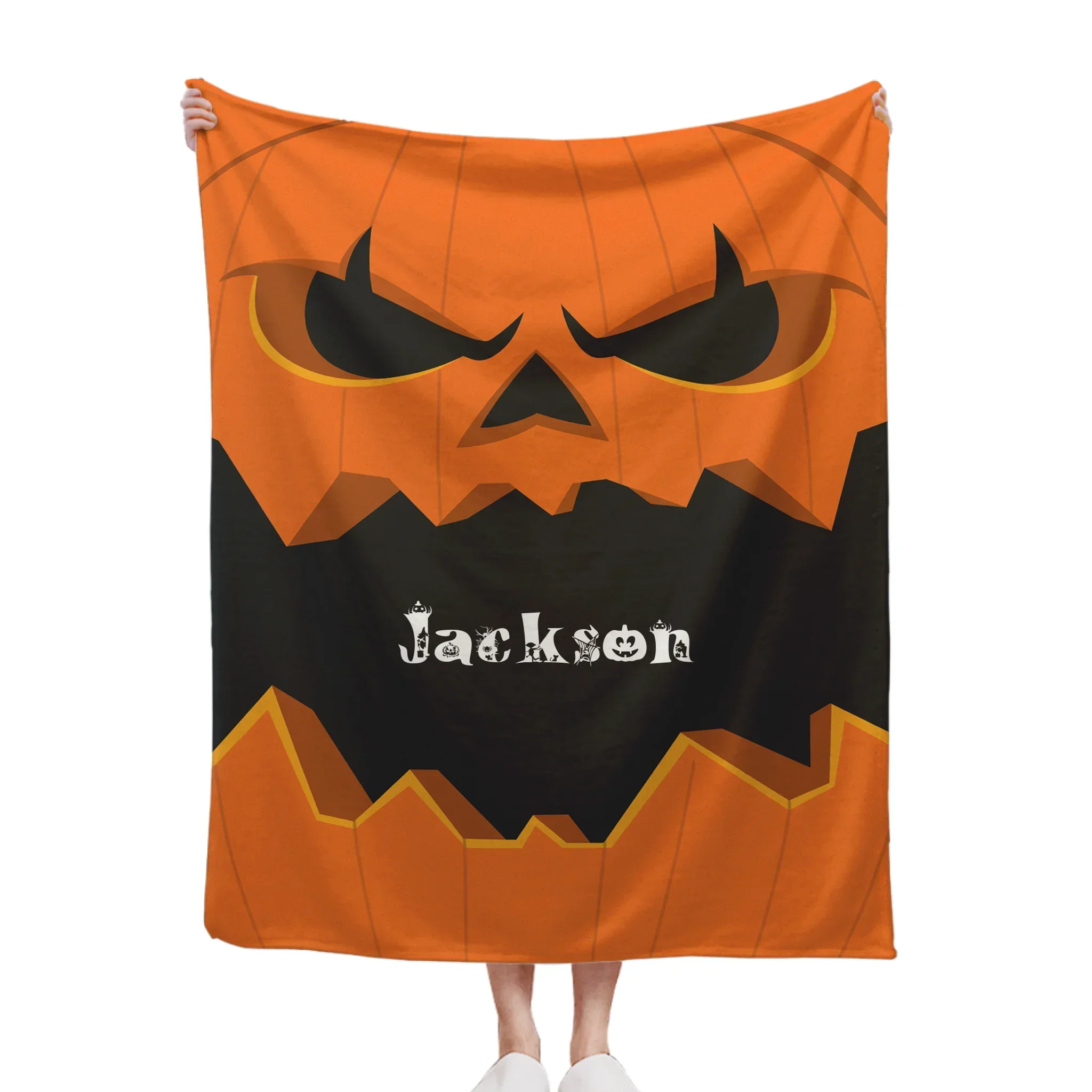 Custom Halloween Monster Blanket – Personalized Spooky Character Throw – Gift for Kids and Adults