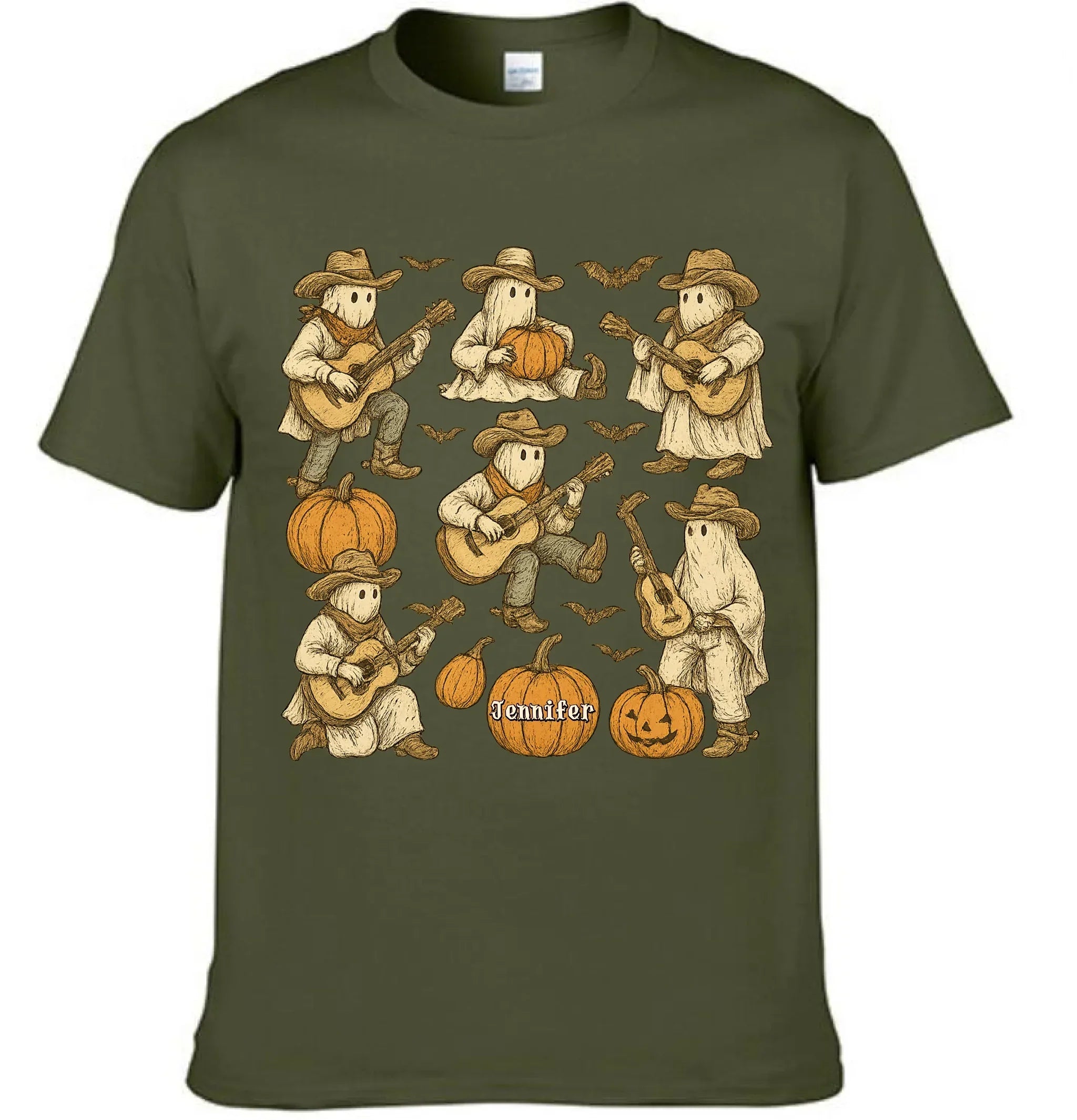 The Ghost of the Western Cowboy Customized Clothing - Personalized Name - Halloween Shirt