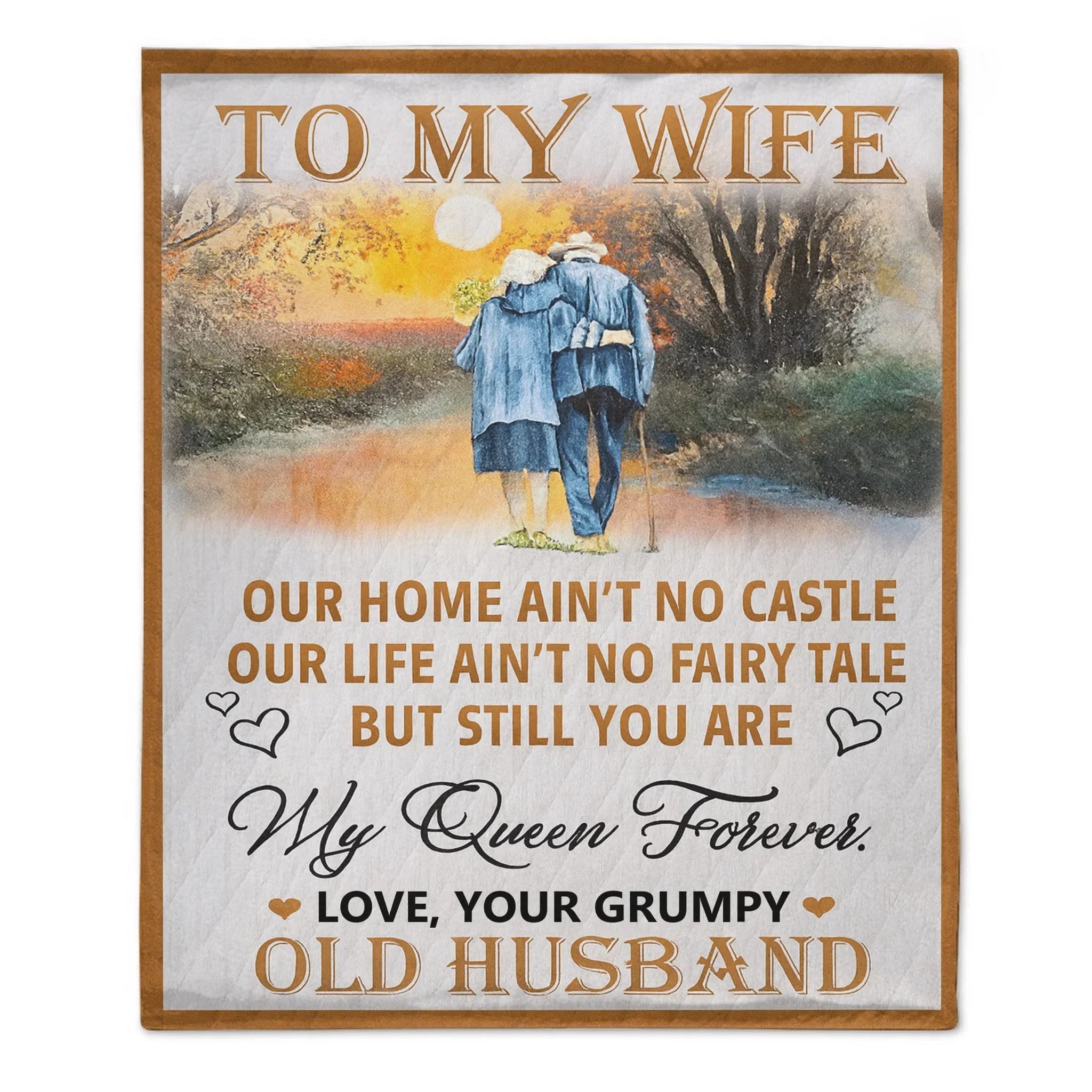 To My Wife Customized Blanket - Personalized Text - Memorial Day Gift