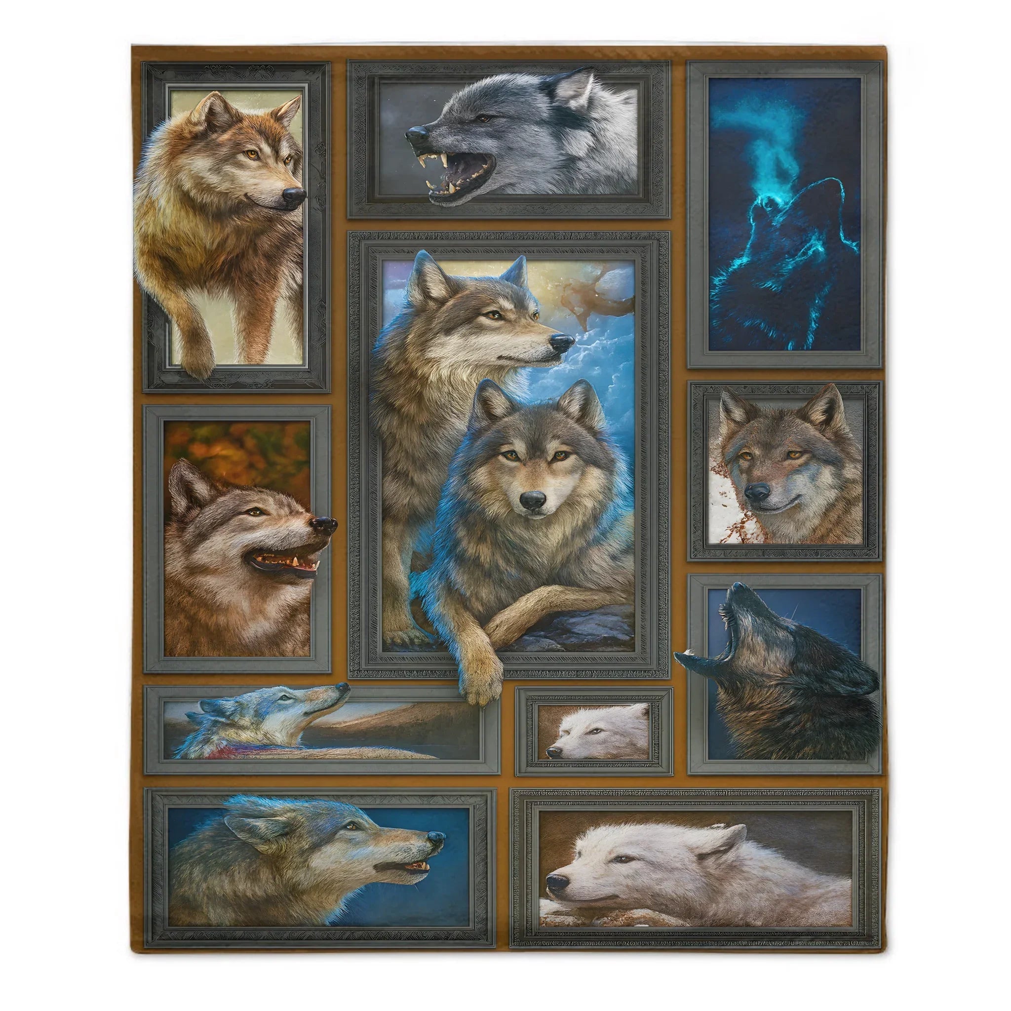 🐺The King Of Grassland Customized Blanket - Gift For Wolf Lovers