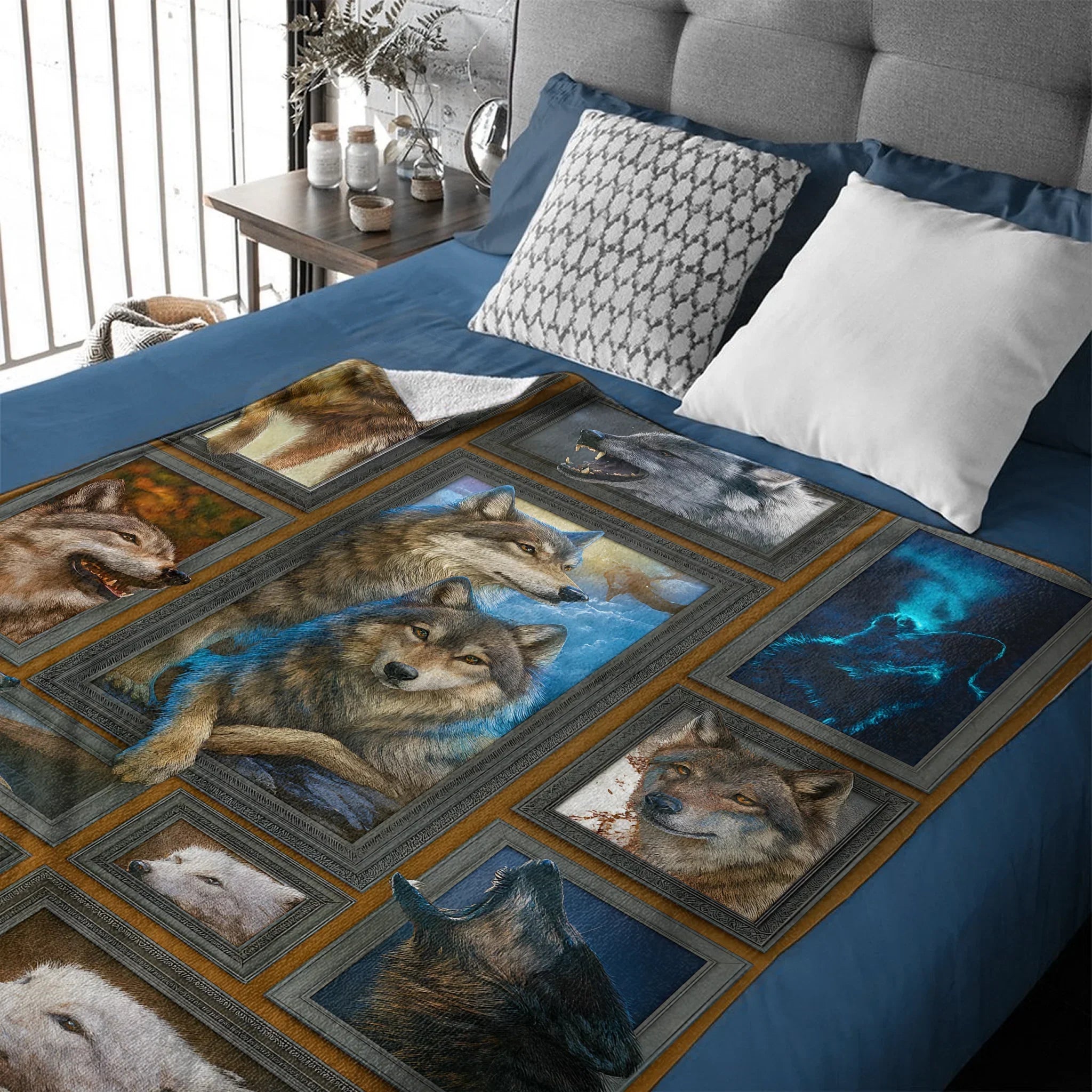 🐺The King Of Grassland Customized Blanket - Gift For Wolf Lovers