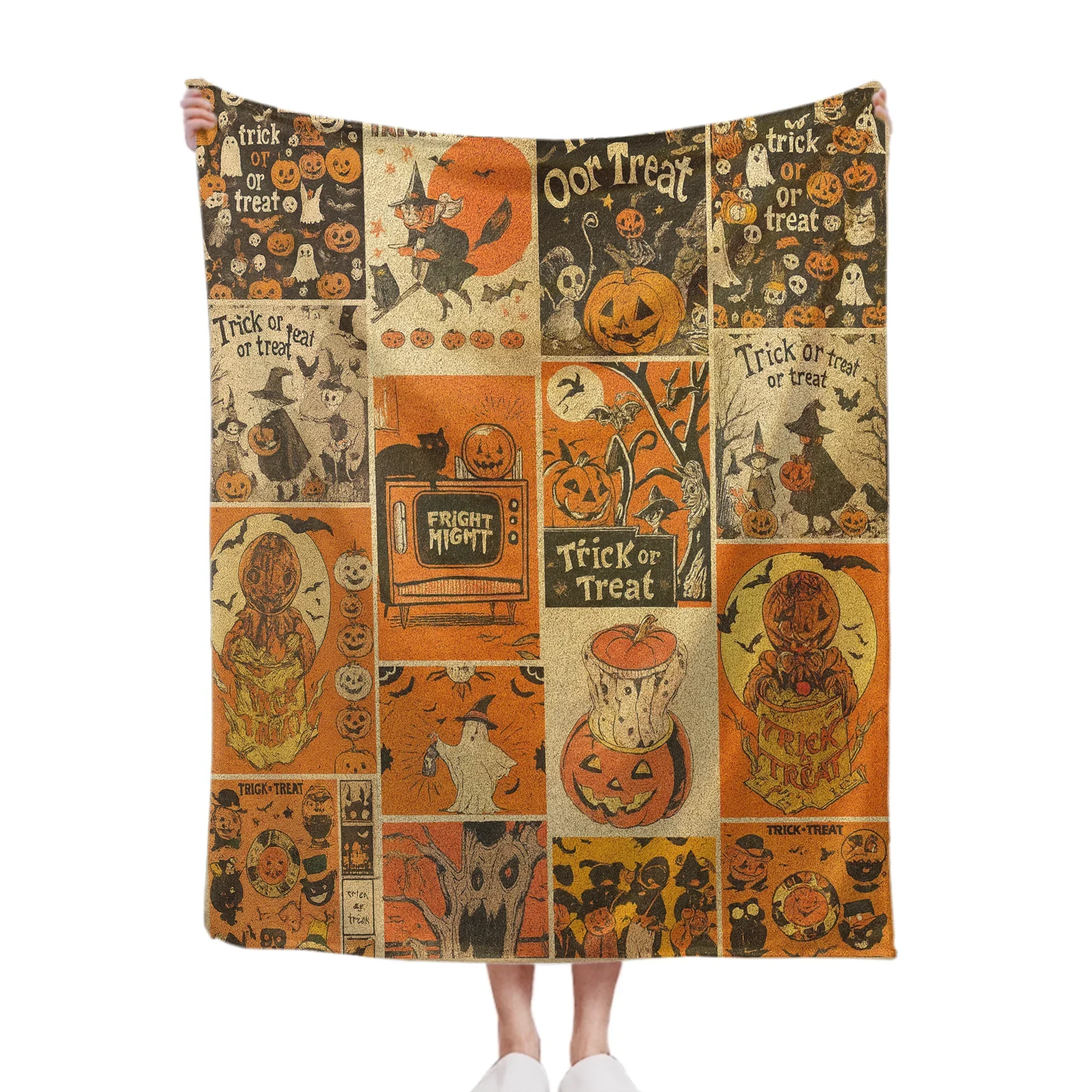 🎃Vintage Spooky Pumpkin Custom Blanket - Halloween Blanket