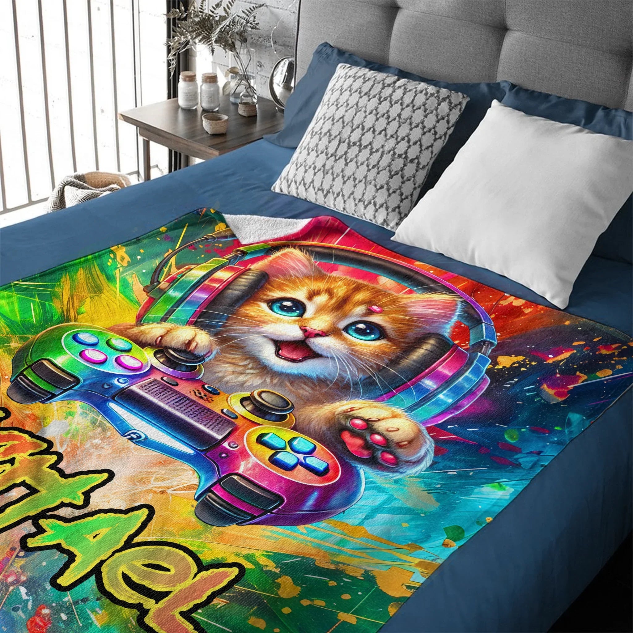 Animal Game Players Customized Blanket - Personalized Name - Player's Gift