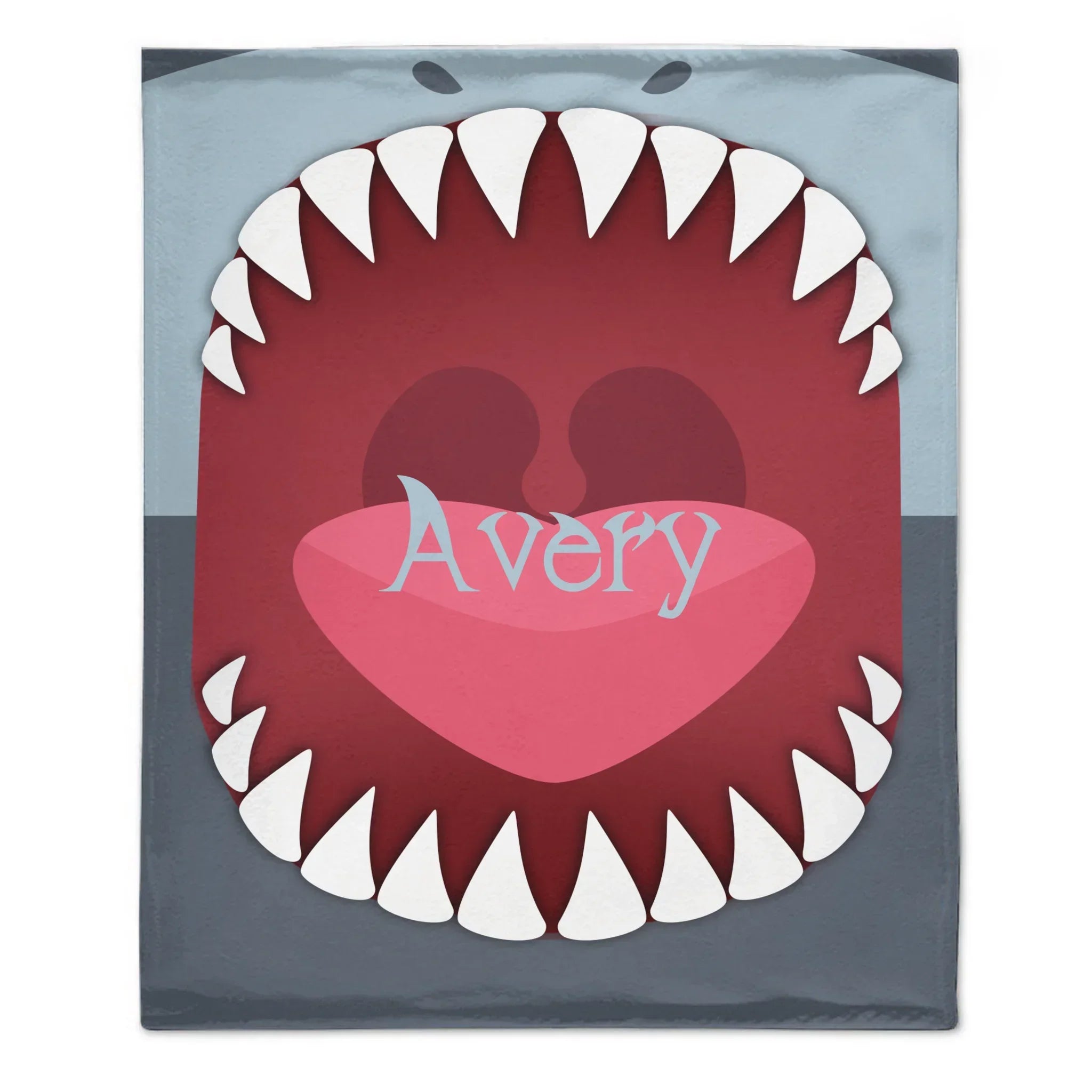 Customized Shark Blanket – Personalized Name Flannel Blanket – Gift for Kids