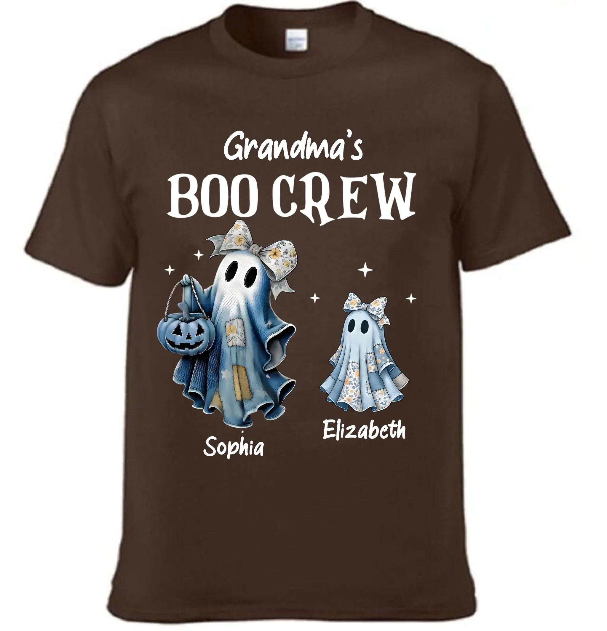👻Grandma's Boo Crew Customized Halloween Clothing - Personalized Name&Title - Halloween Gifts for Grandma,Mom