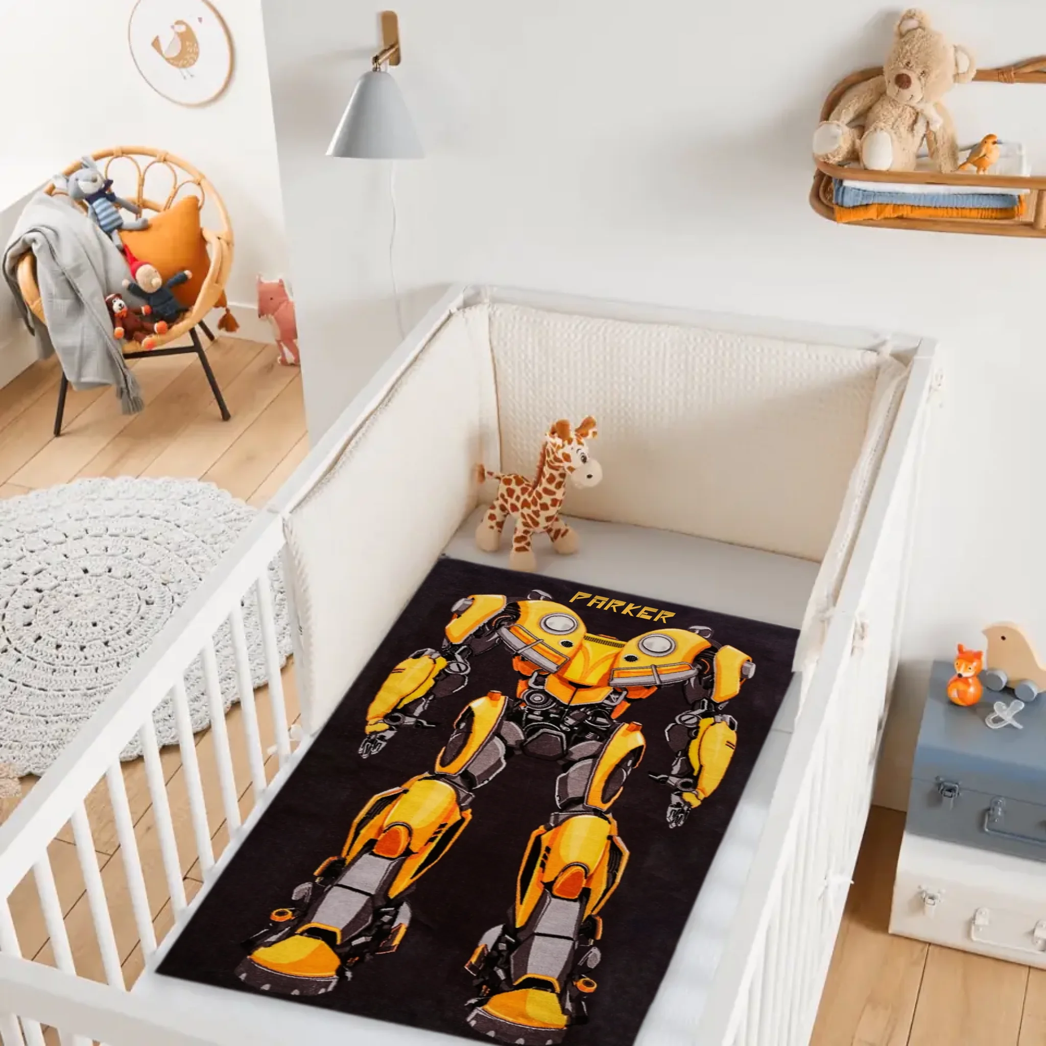 Custom Robot Blanket - Personalized Transformer Style Throw - Gift for Kids Boys Girls