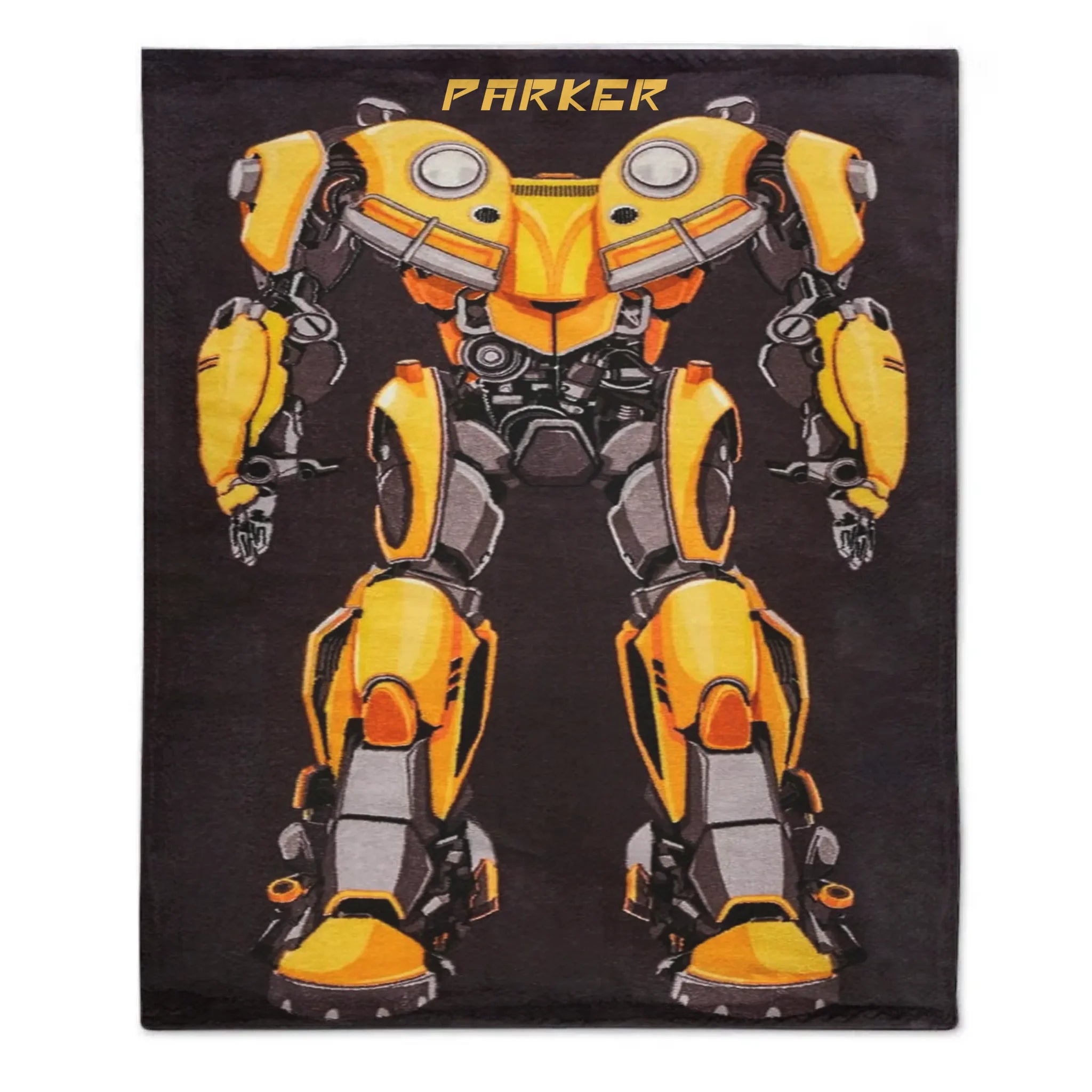 Custom Robot Blanket - Personalized Transformer Style Throw - Gift for Kids Boys Girls