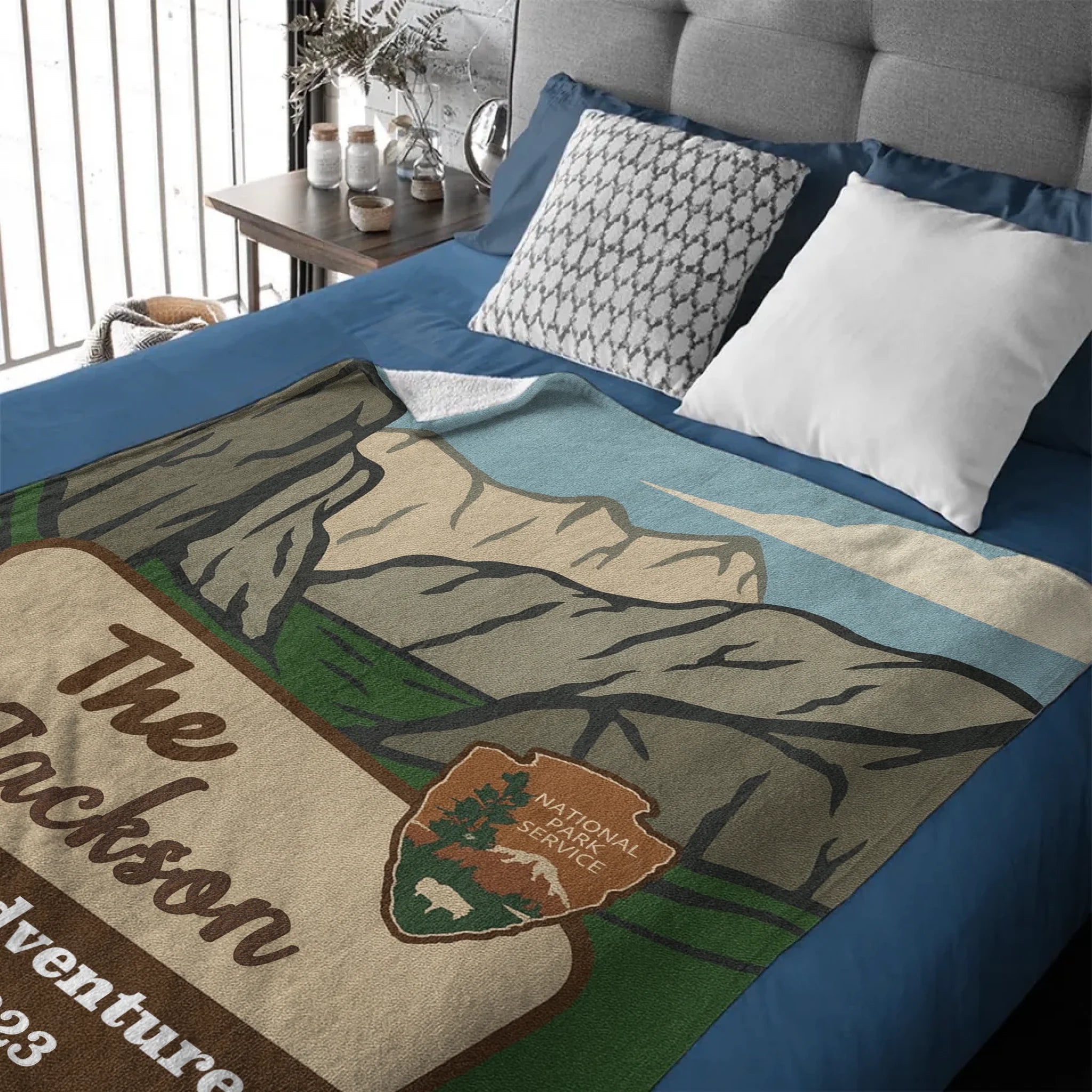 Personalized National Parks Blanket - Personalized Park And Name - Adventure Couple Anniversary Gift, Nature Lover Gift