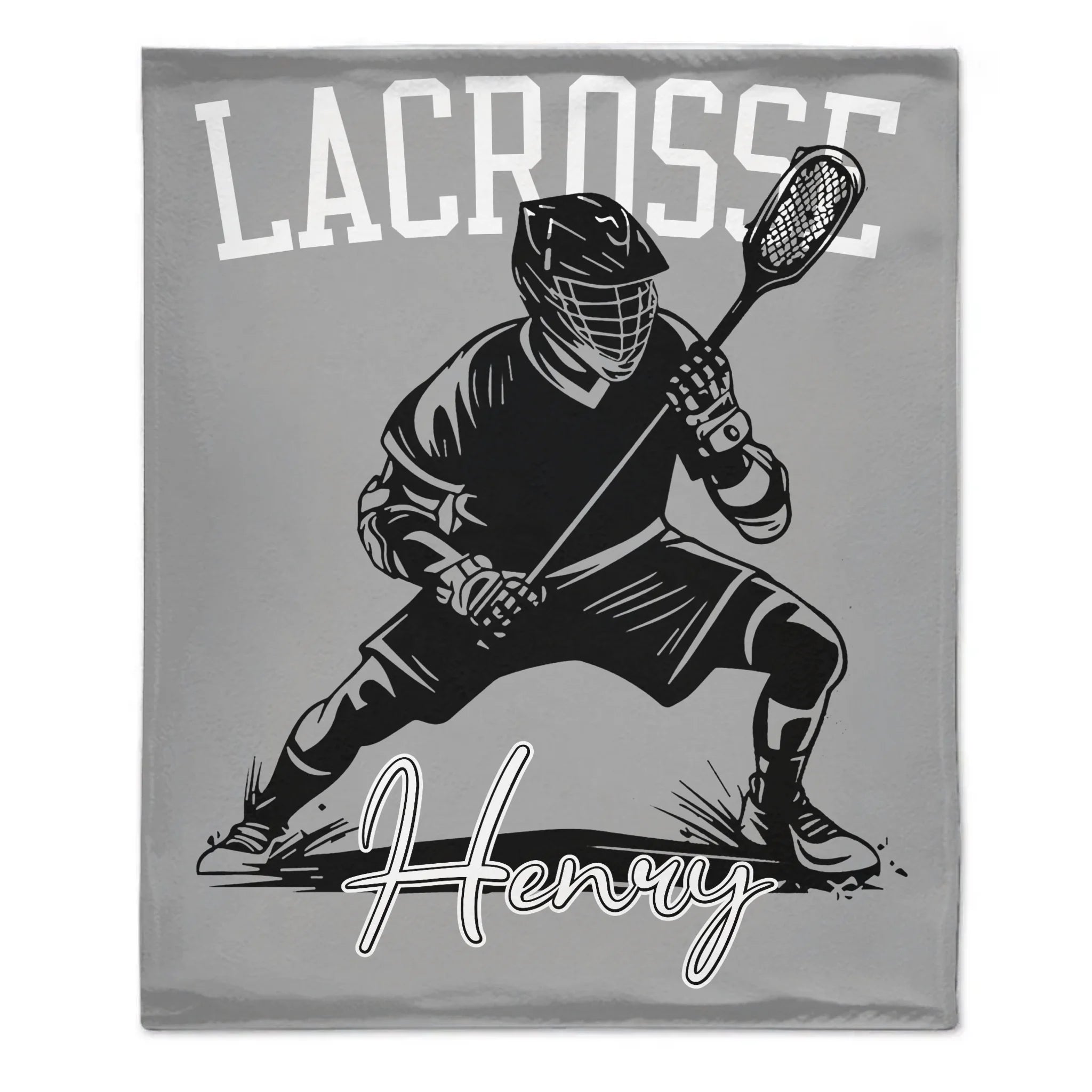 Custom Lacrosse Player Blanket – Personalized Sports Throw with Multiple Moves – Gift for Boys & Athletes