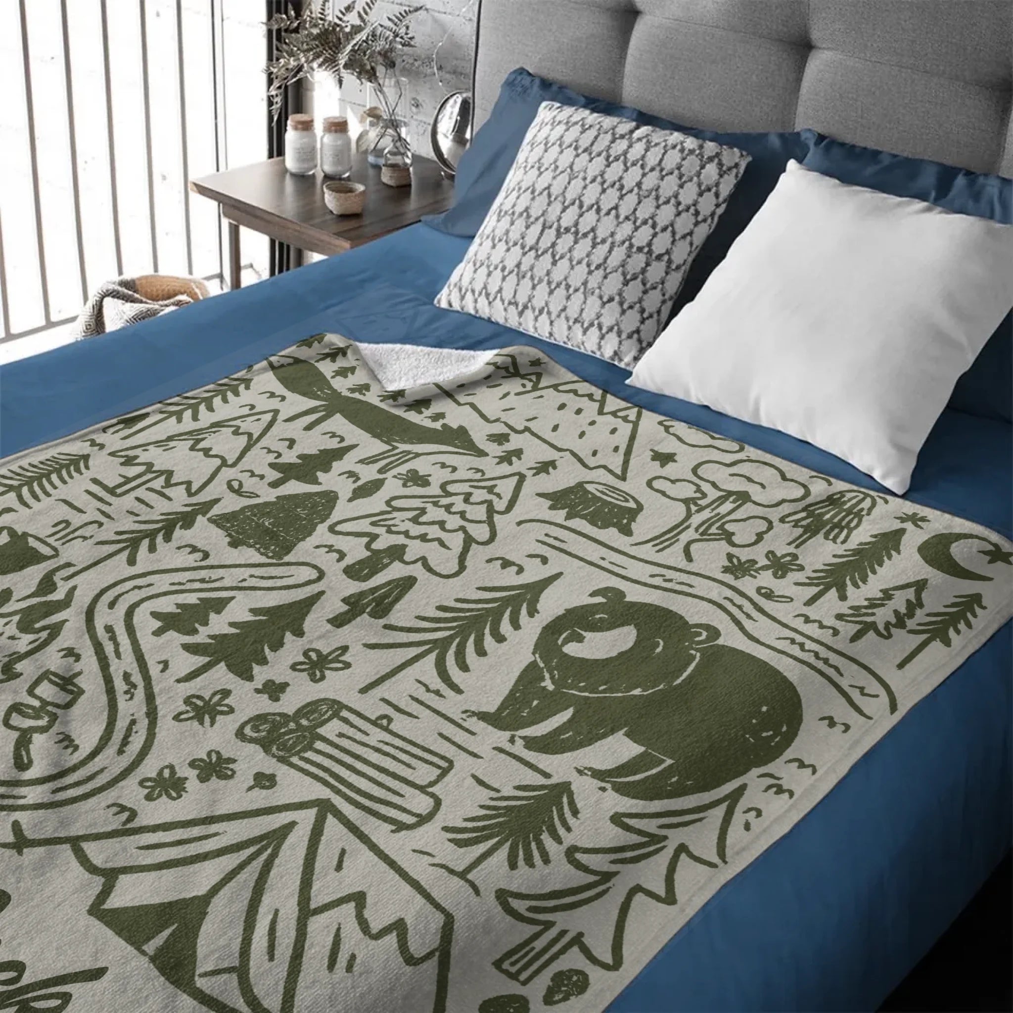 ⛺️Customized Camping Blanket - Personalized Names - Adventure Couple Keepsake