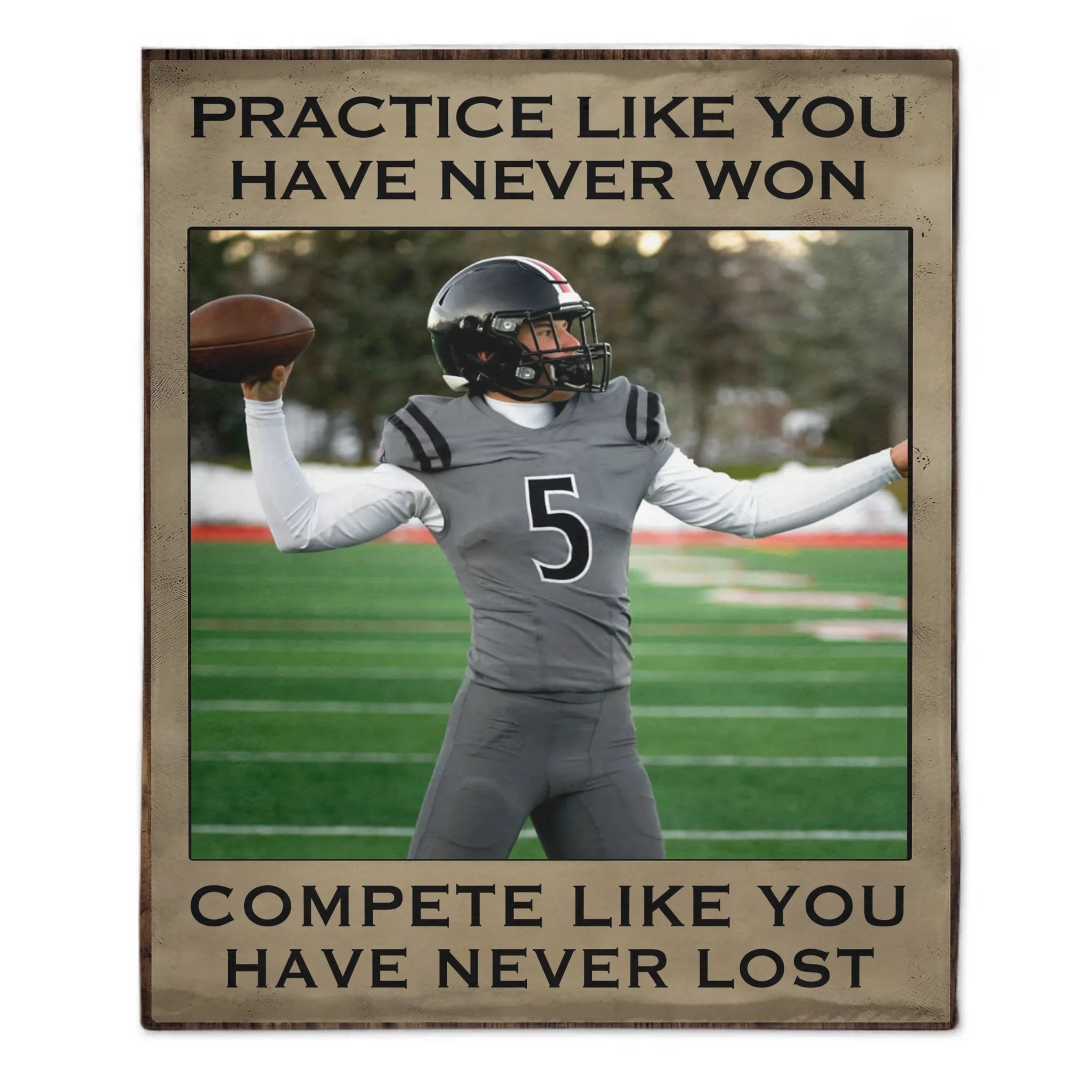 Practice Like You've Never Won Customized Blanket - Personalized Unload Photo Flannel Blanket - Gift For Sports Players, Inspiring Sports Decor