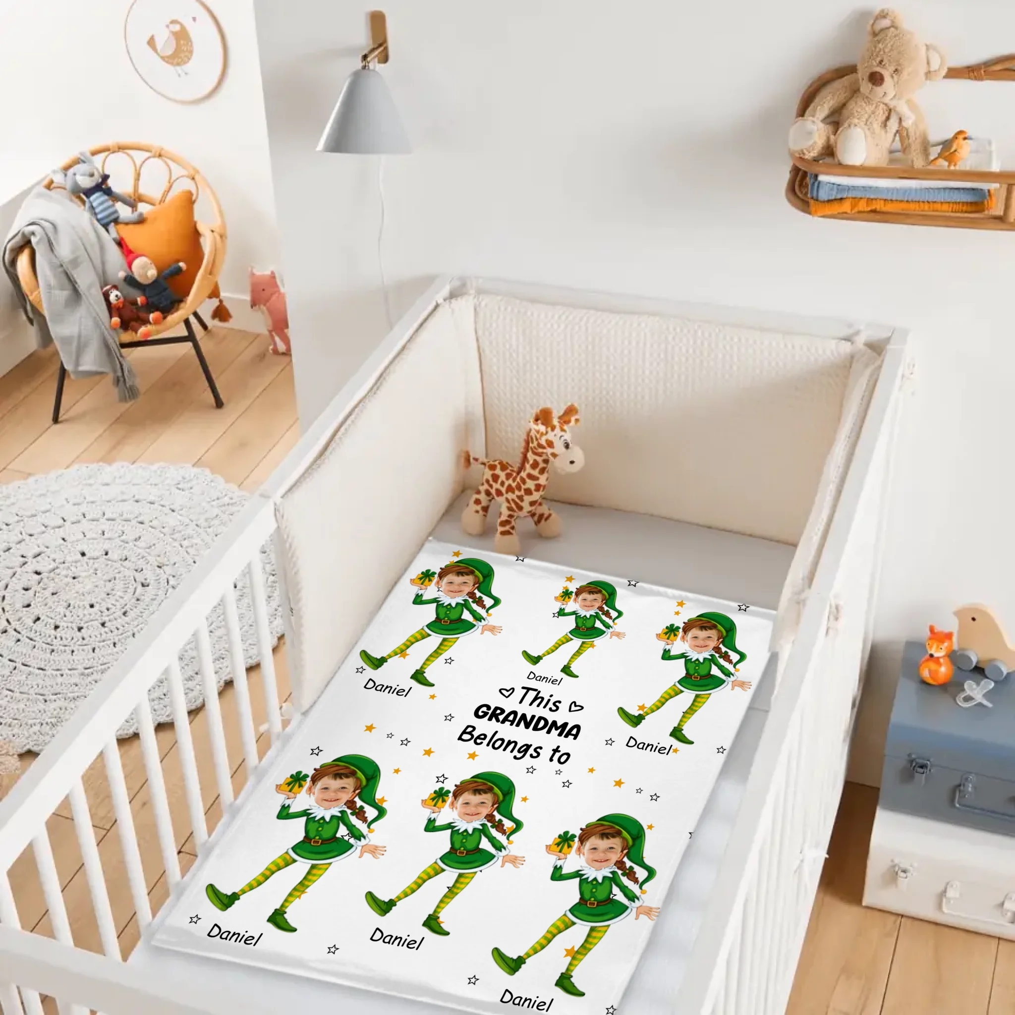 This Grandma Belongs To Kids Customized Blanket - Personalized Unload Photos And Name - Gift For Grandparents, Family