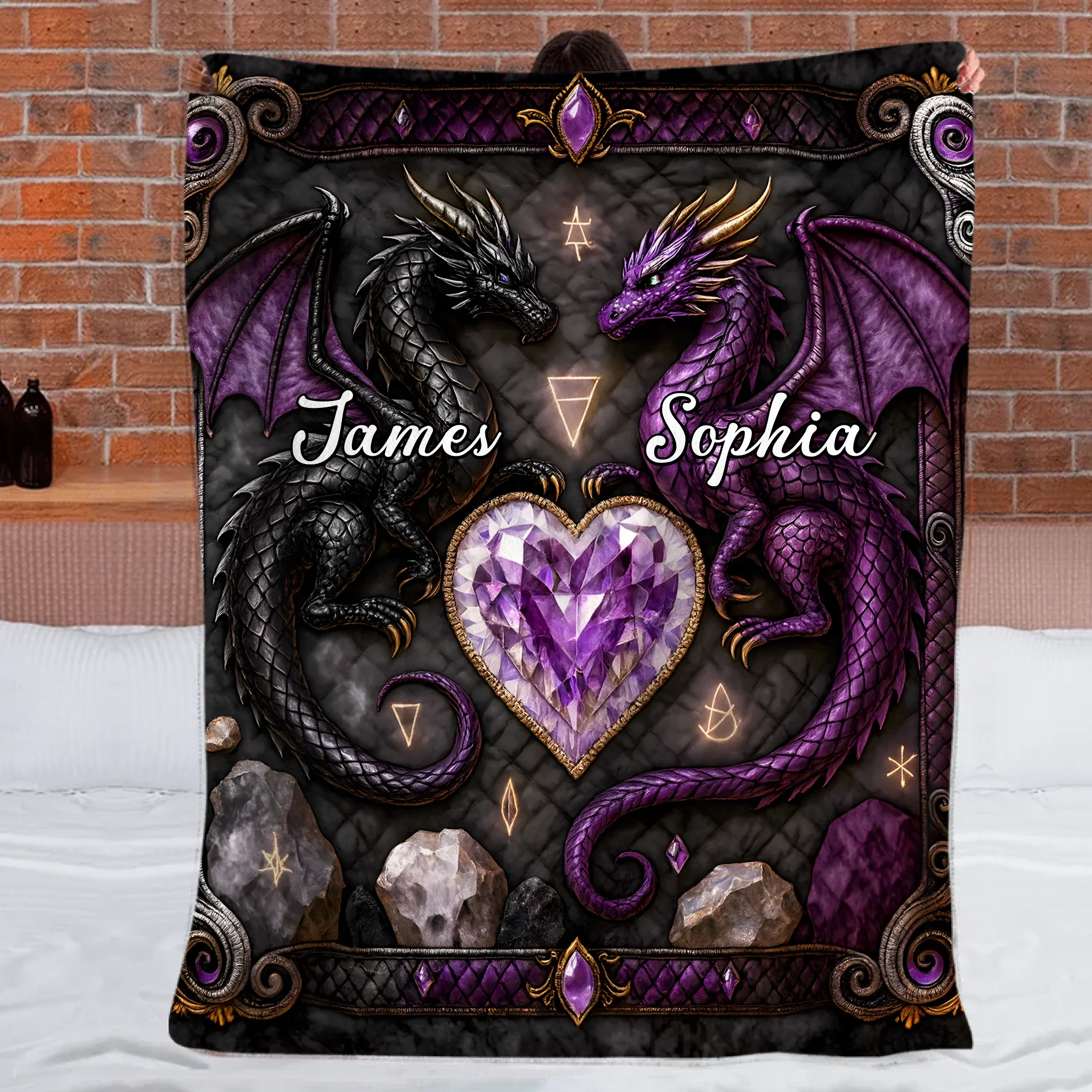 You & Me We Got This Custom Blanket – Personalized Name – Gift for Couples, Dragon Lovers