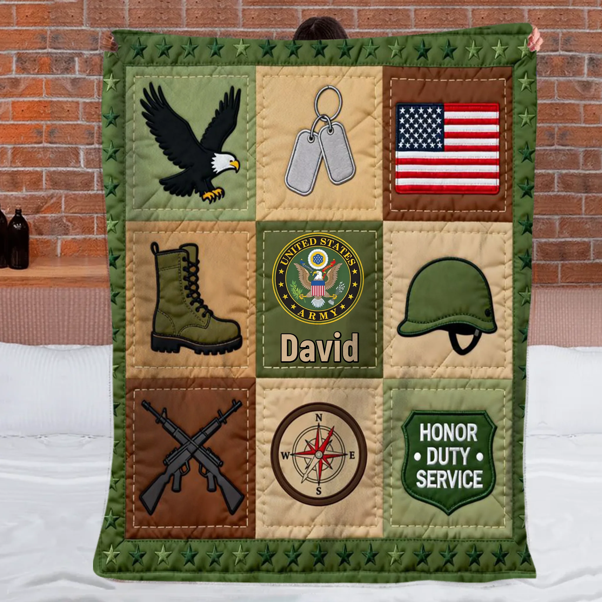 Custom 250 Years Of Honor Blanket – Personalized Branch and Name – Gift For Veteran