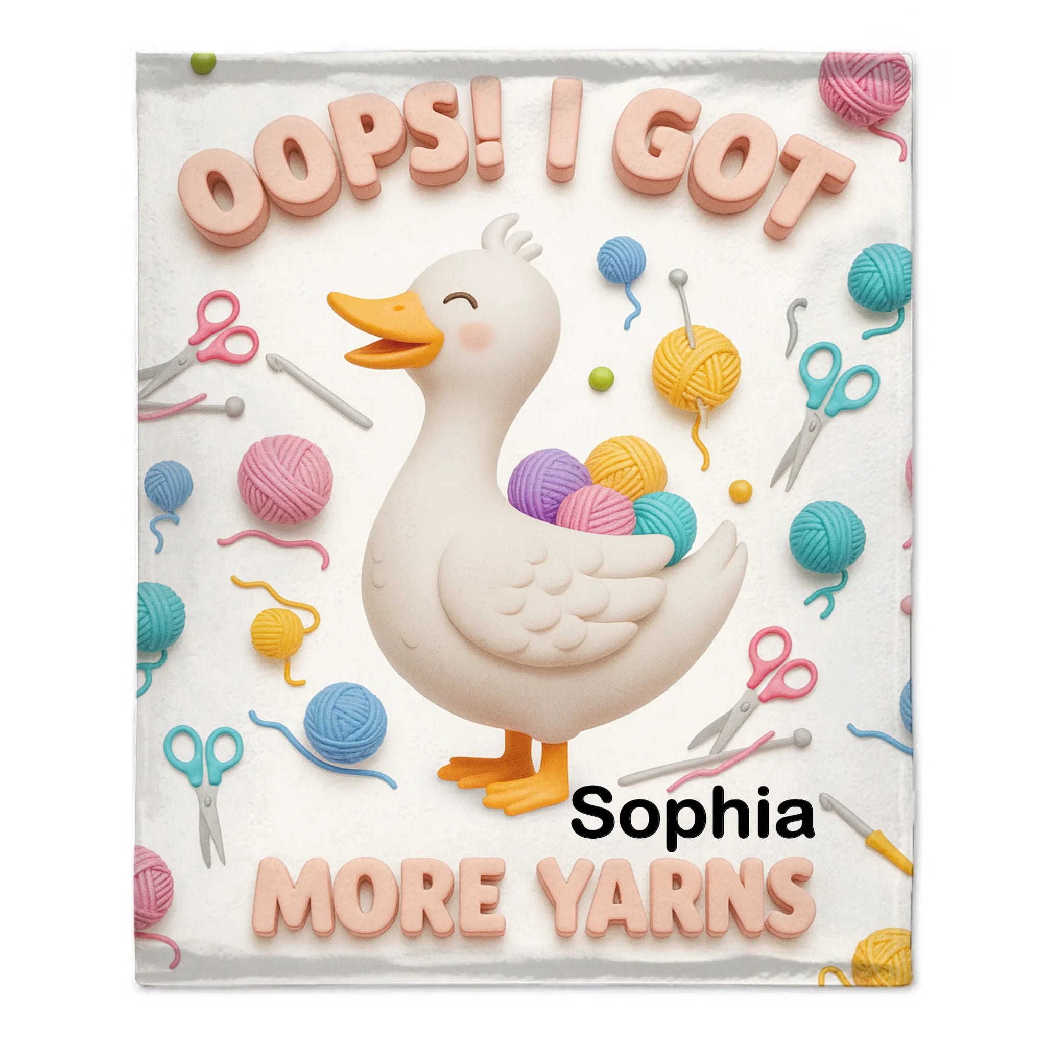 Oops I Got More Yarns Customized Blanket - Personalized Name - Gift For Her, Knitting Enthusiasts
