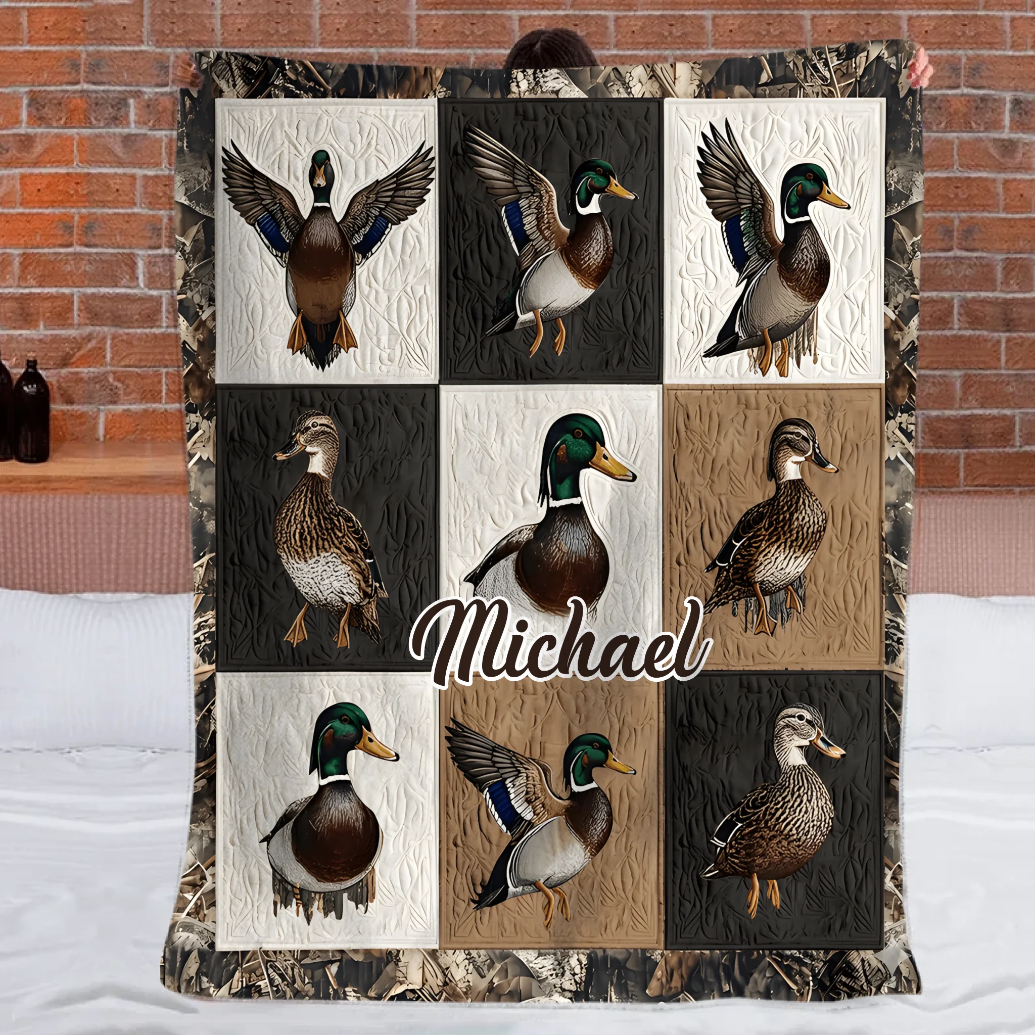 Love Hunting Customized Animal Themed Blanket - Personalized Name - Gift For Hunting Lovers