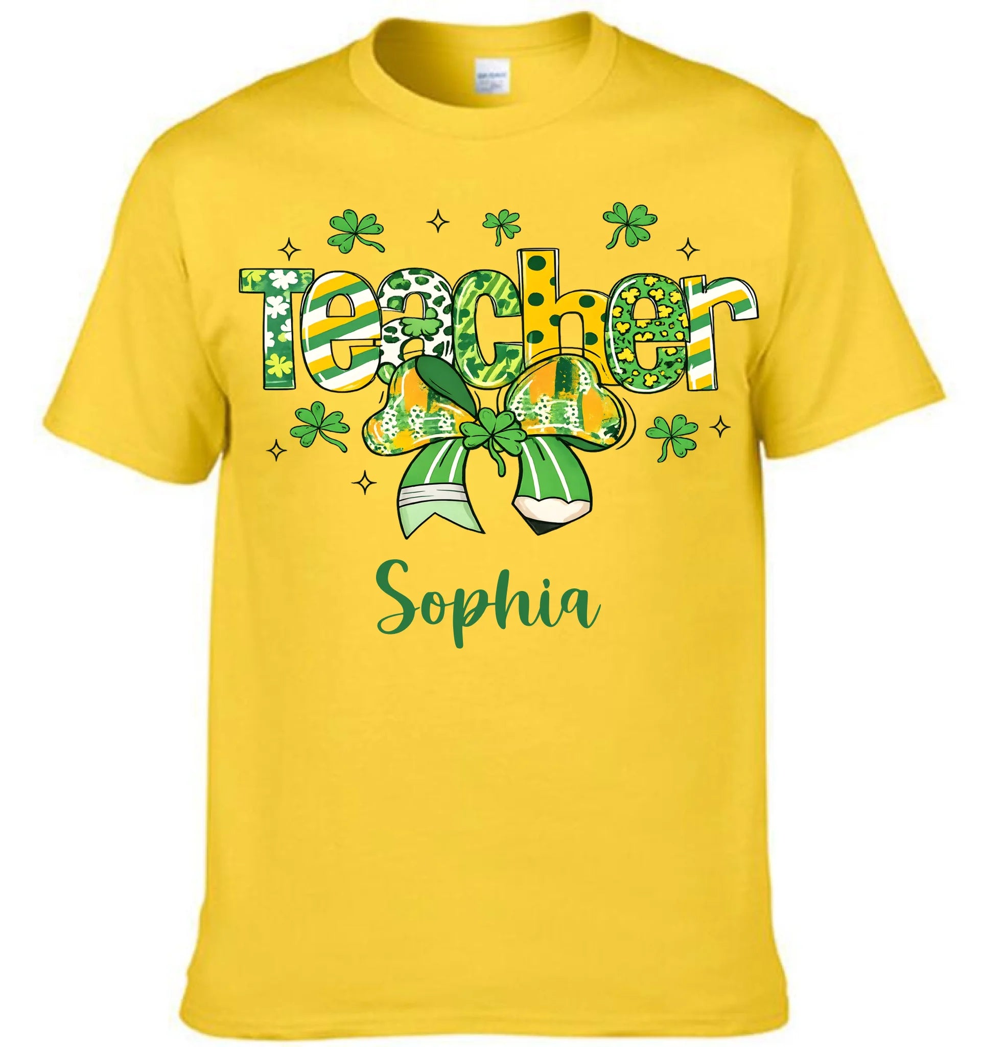 St Patrick's Day Teacher Customized Clothing - Personalized Name - Holiday Celebration Gift