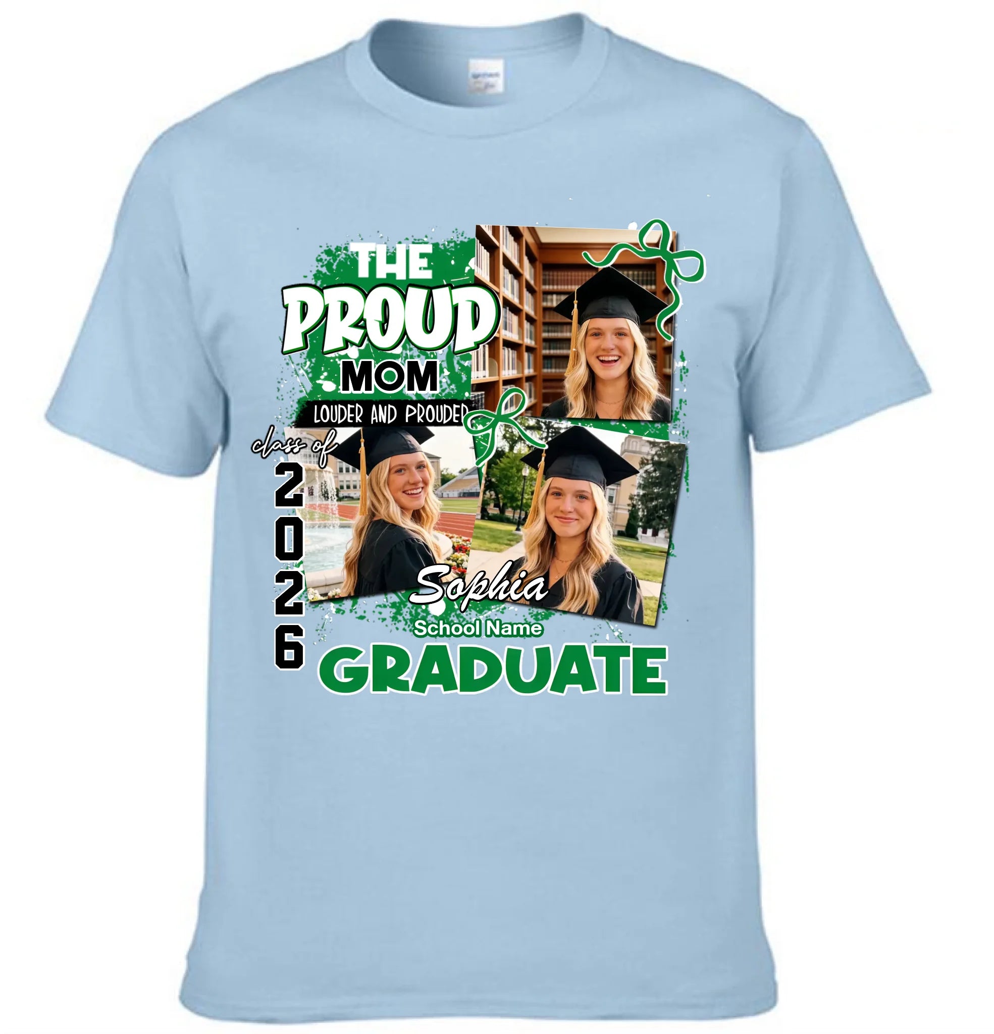Proud Mom Graduation Shirt 2026 Customized Clothing - Personalized Names And Photos - Gift For Senior Graduate