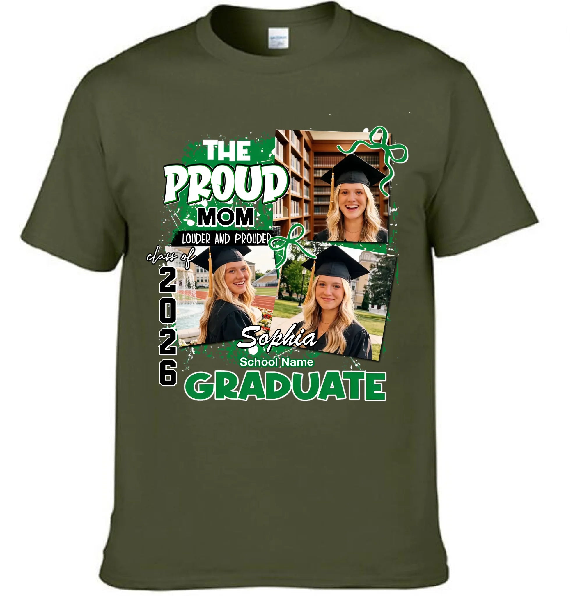 Proud Mom Graduation Shirt 2026 Customized Clothing - Personalized Names And Photos - Gift For Senior Graduate