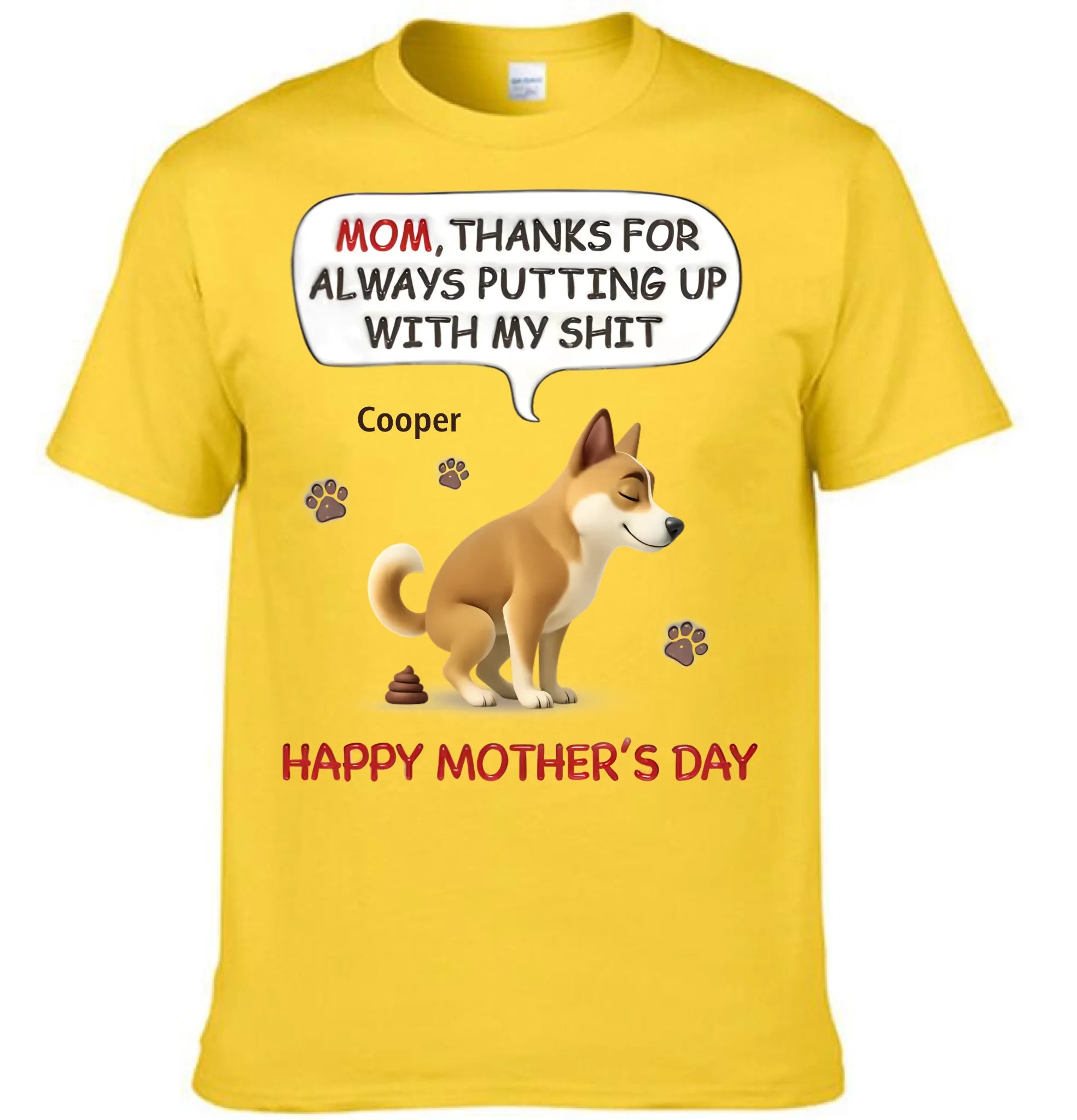 Customized Clothing With Dog Patterns - Personalized Dog Breed And Name - Mother's Day Birthday Gifts For Dog Lovers, Dog Dad And Mom
