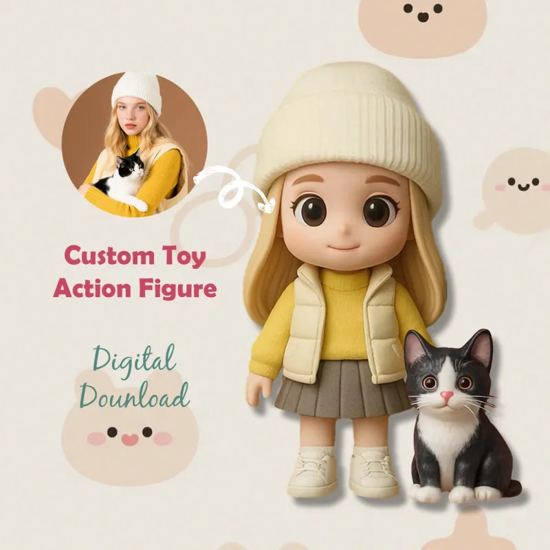 Custom Made 3D Mini Figure Office Desk Figurine Based on Your Picture Cute and Professional Style