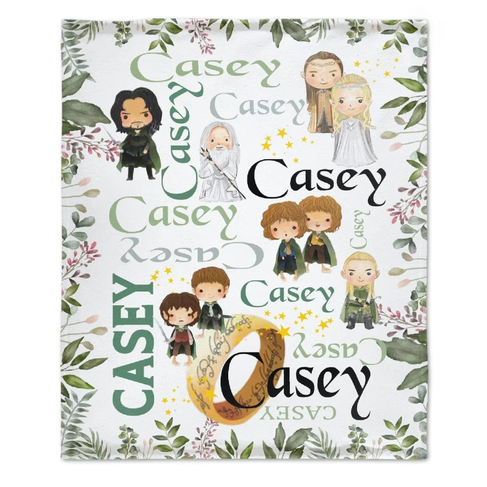 Name Customized Finger Rings Blanket Gifts for Kids - Joliny