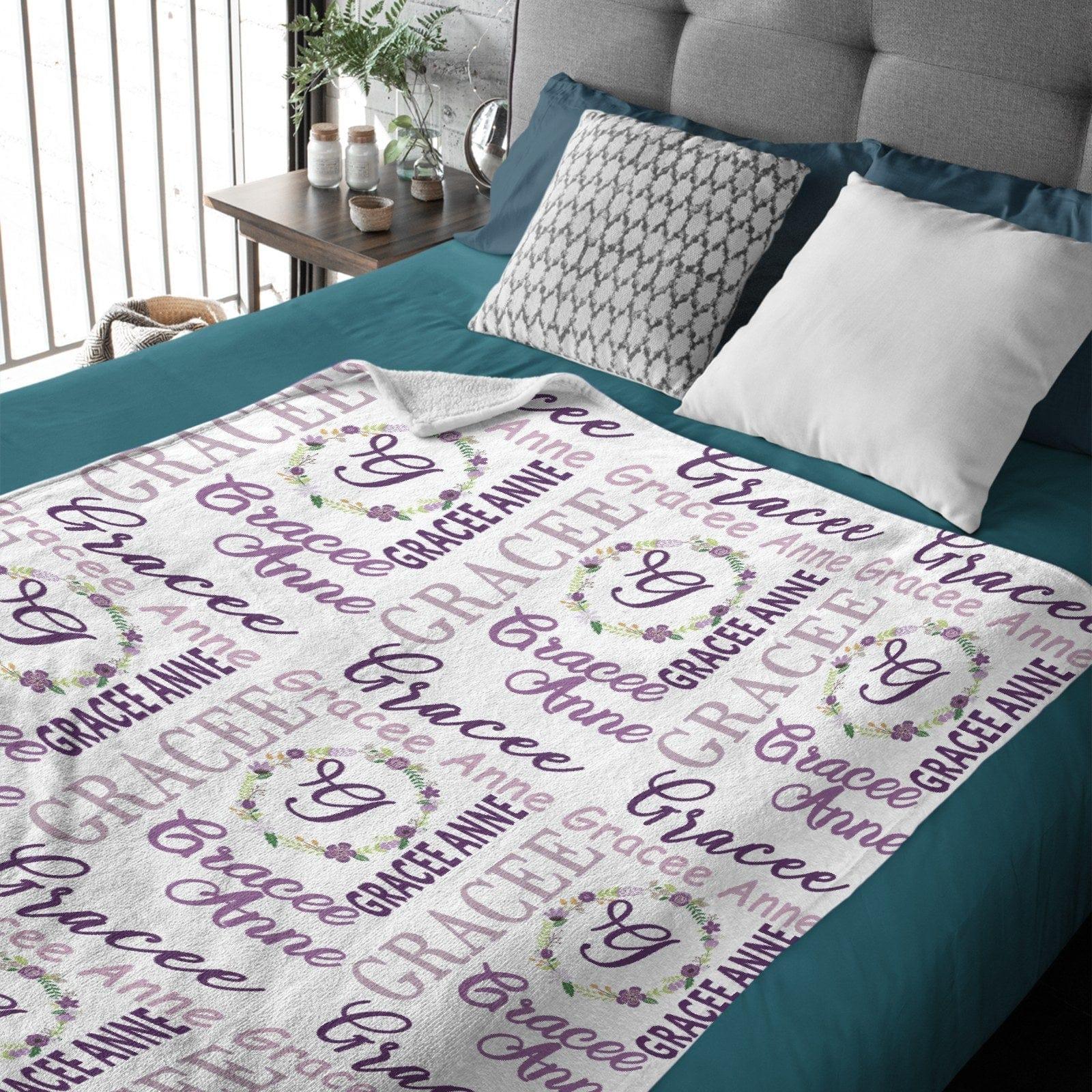 Personalized Baby Name Blanket - Baby Shower Gift - Joliny