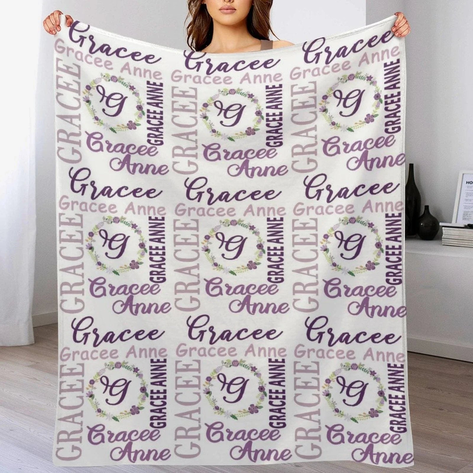 Personalized Baby Name Blanket - Baby Shower Gift - Joliny