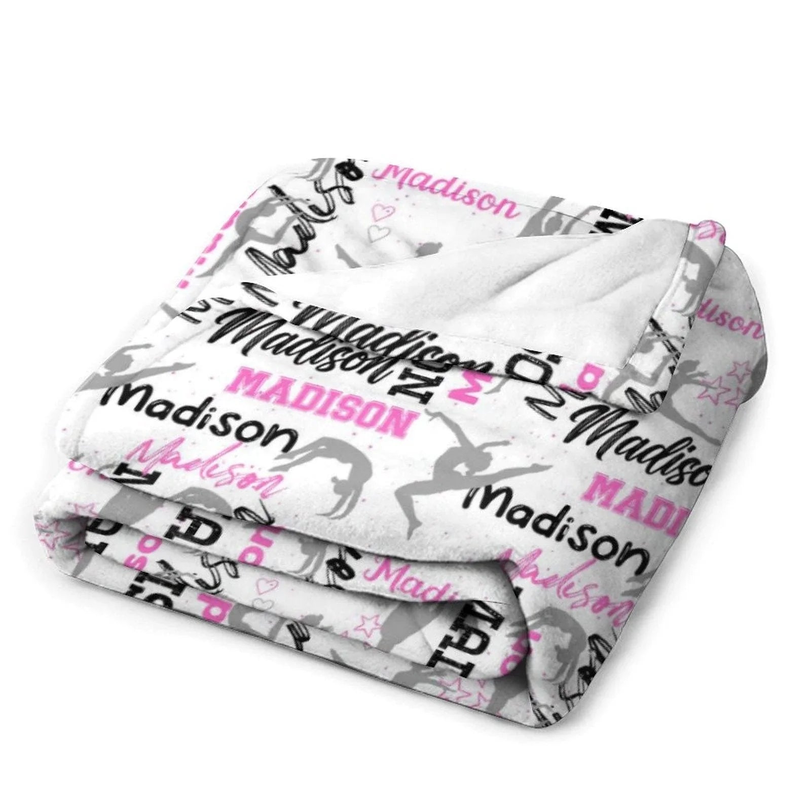 Personalized Gymnastics Blanket, Custom Girl Name - Joliny