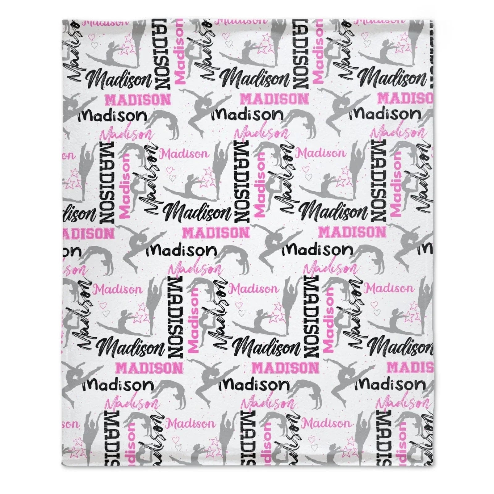 Personalized Gymnastics Blanket, Custom Girl Name - Joliny