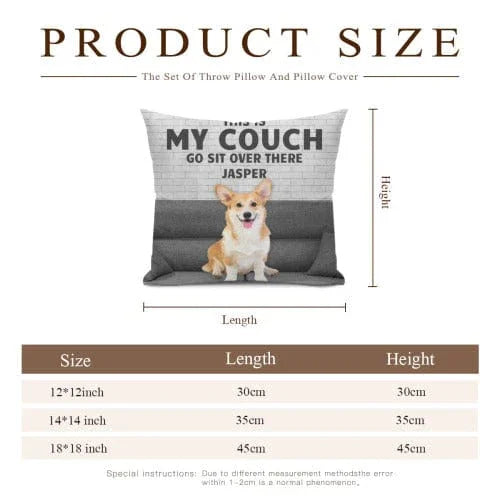 Custom Photo Personalized Pillow - This Is My Couch - Gift For Pet Lovers - Joliny