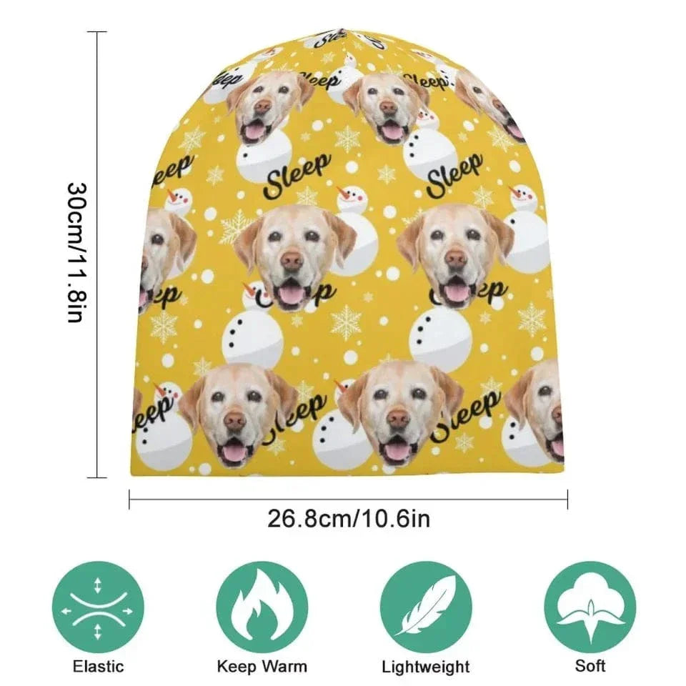 Customized Christmas Hat for Pet Photo - Personalized Pet Photo and Name Hat - Gifts for Pet Lovers, Pet Owners - Joliny