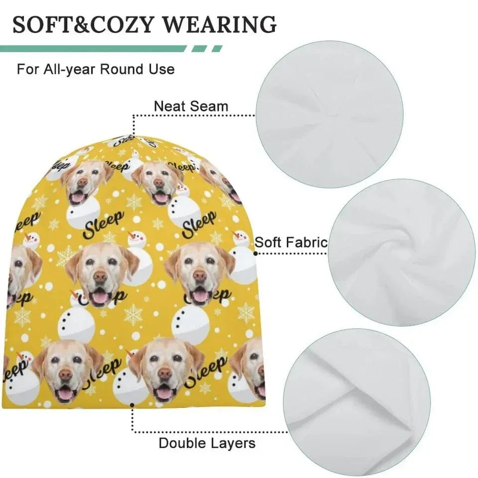 Customized Christmas Hat for Pet Photo - Personalized Pet Photo and Name Hat - Gifts for Pet Lovers, Pet Owners - Joliny