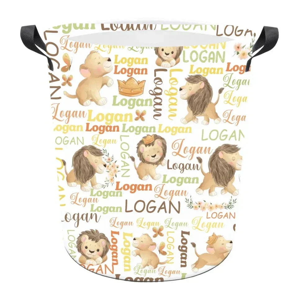 Customized Little Lion Laundry basket, Customized Baby Name - Joliny