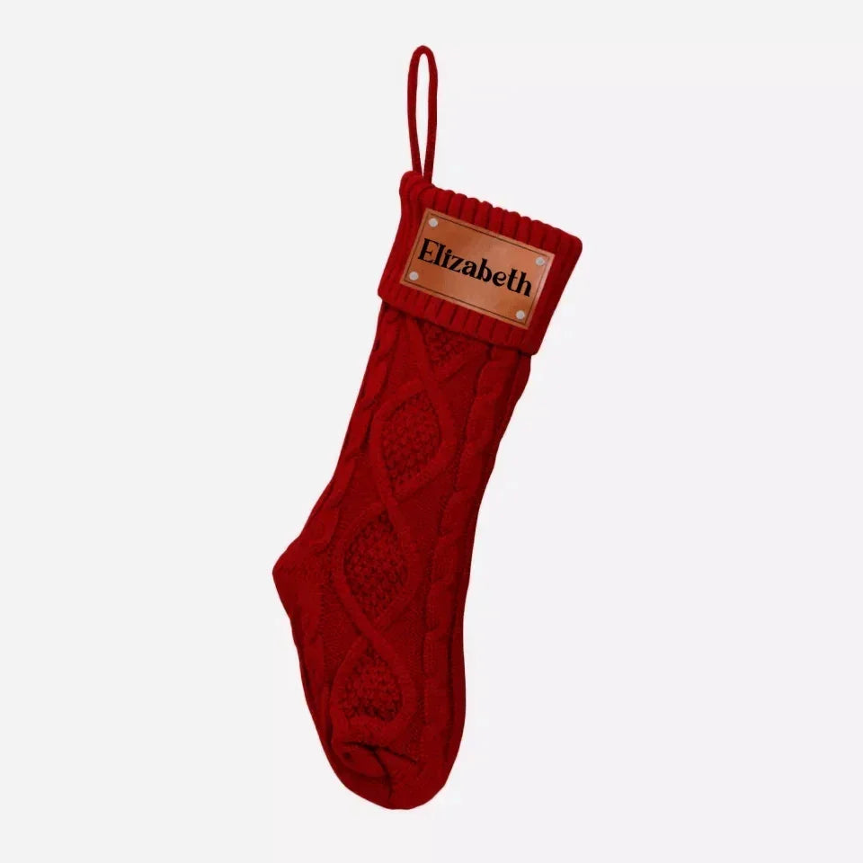 2024 Knitted Christmas Stockings - Name Customized Christmas Stockings - Christmas Family Gifts - Joliny