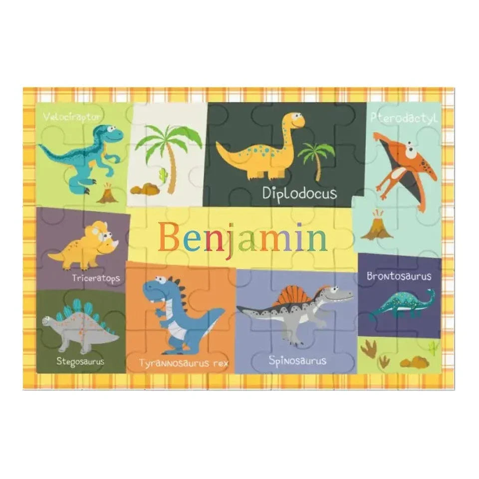 Personalized Dinosaur Jigsaw Puzzle for Toddler Kids 35PCS/70PCS - Joliny