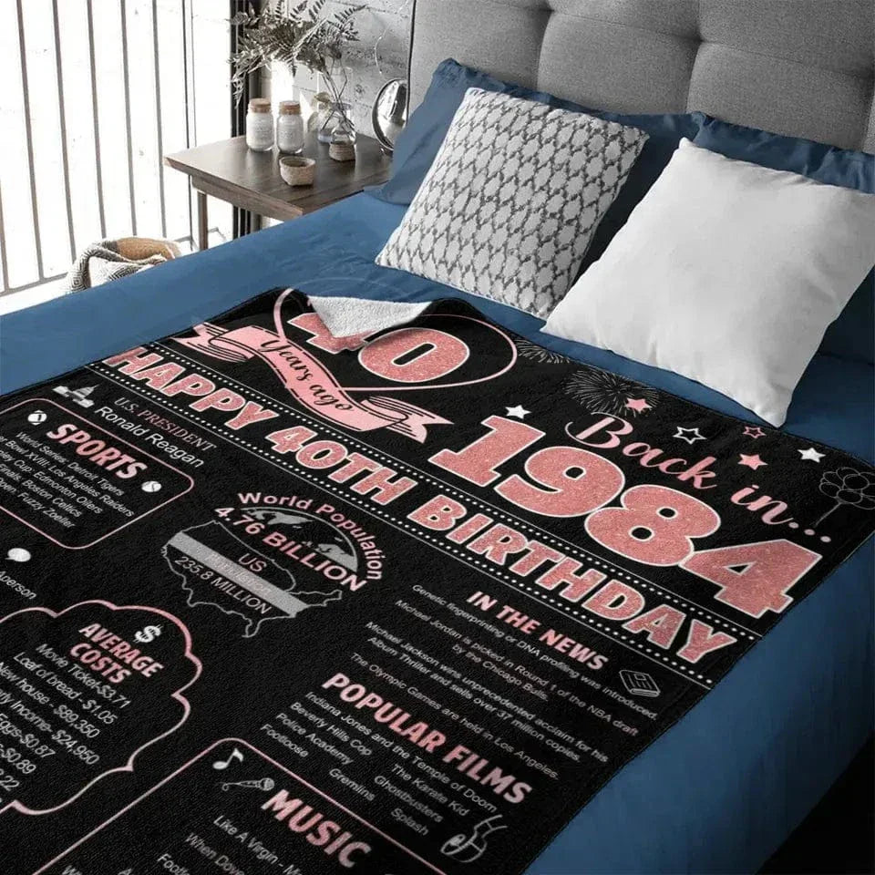 40th/50th Birthday Gifts for Women Blanket, Novelty Gifts - Joliny