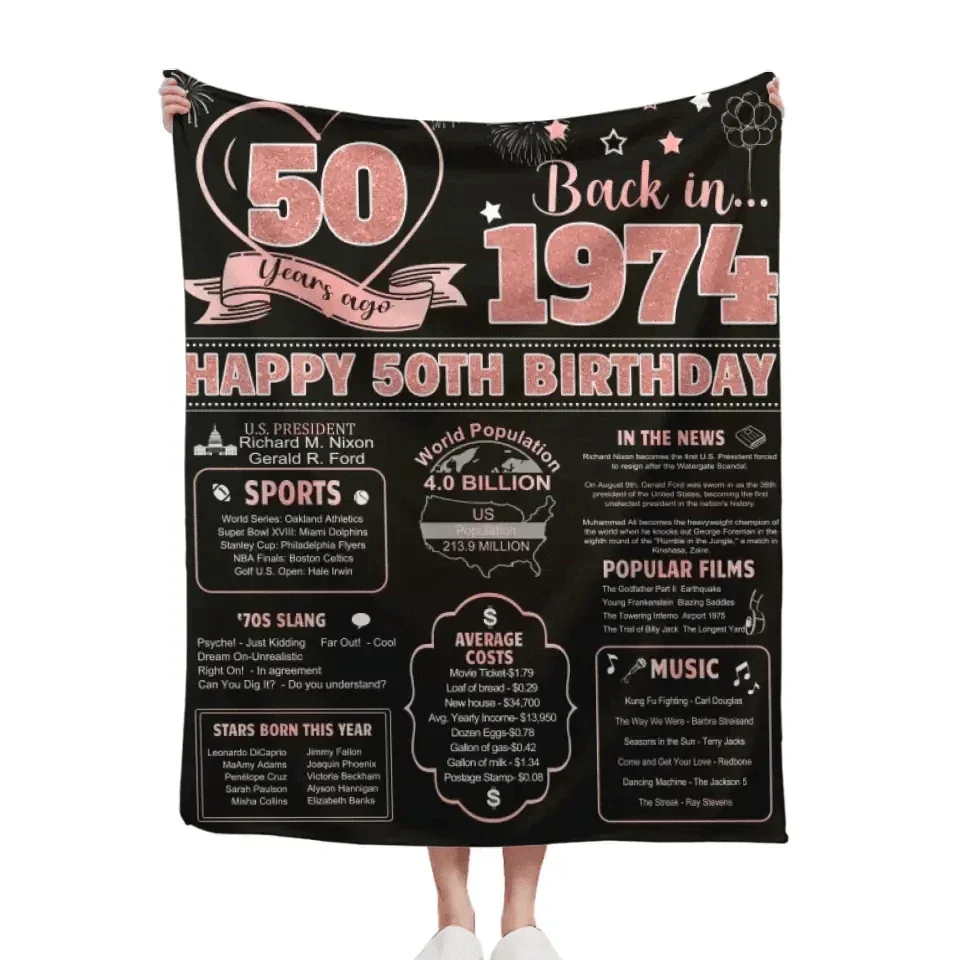 40th/50th Birthday Gifts for Women Blanket, Novelty Gifts - Joliny