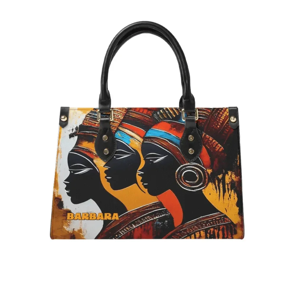 African Culture - Personalized Leather Bag - Joliny