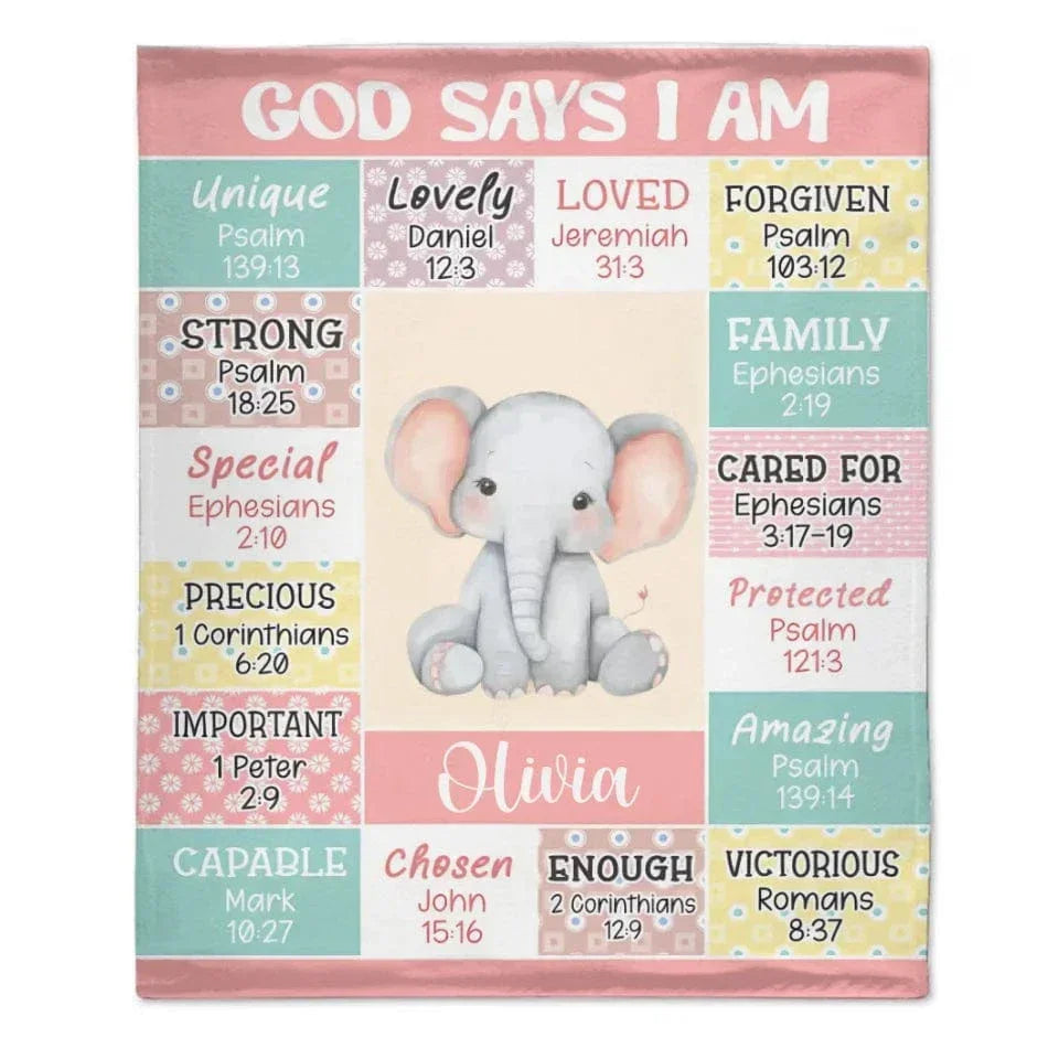 Animal Custom Pattern Blanket - Personalised Name And Cartoon Animal Stickers Blanket - A Gift For Child,Newborn,Baby - Joliny