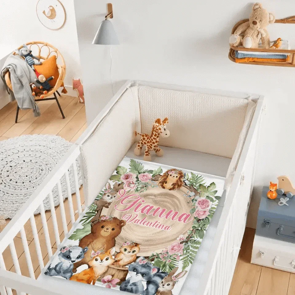 Animal Pattern Children's Personalized Blanket - Newborn Gifts for Children - Joliny